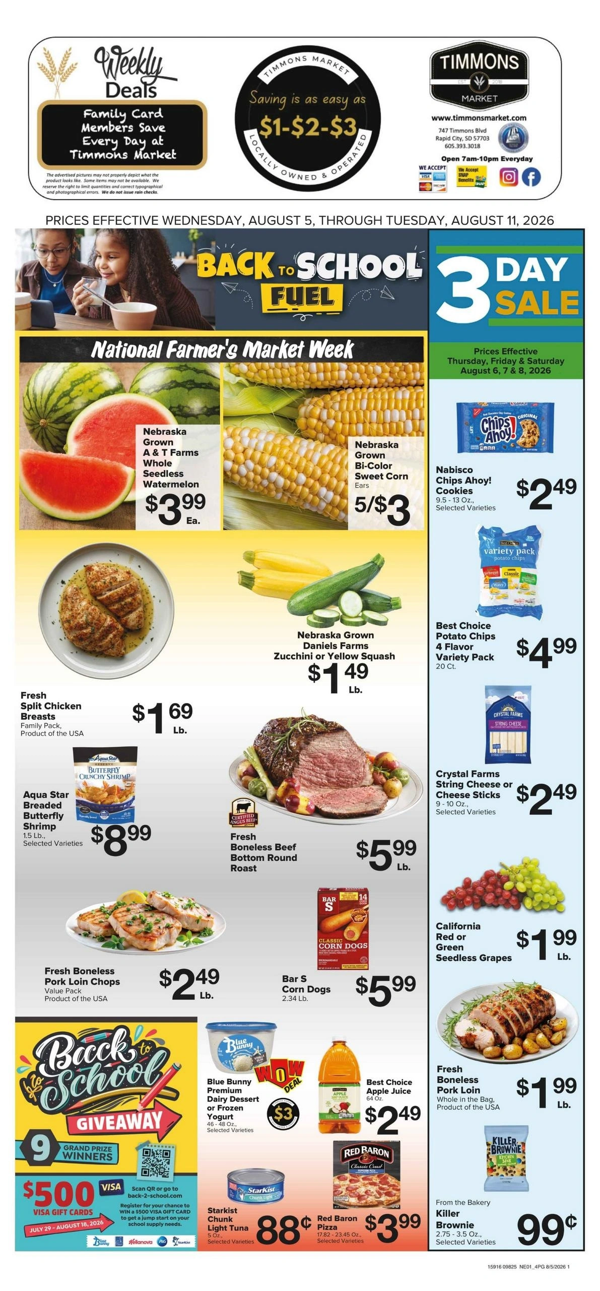 Timmons Market flyer page 1