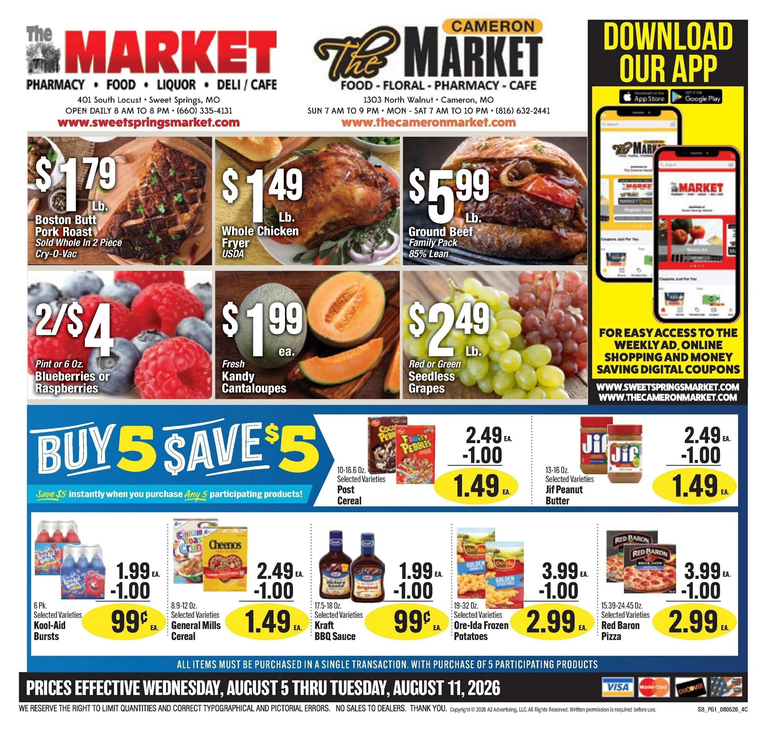 Sweet Springs Market flyer page 1