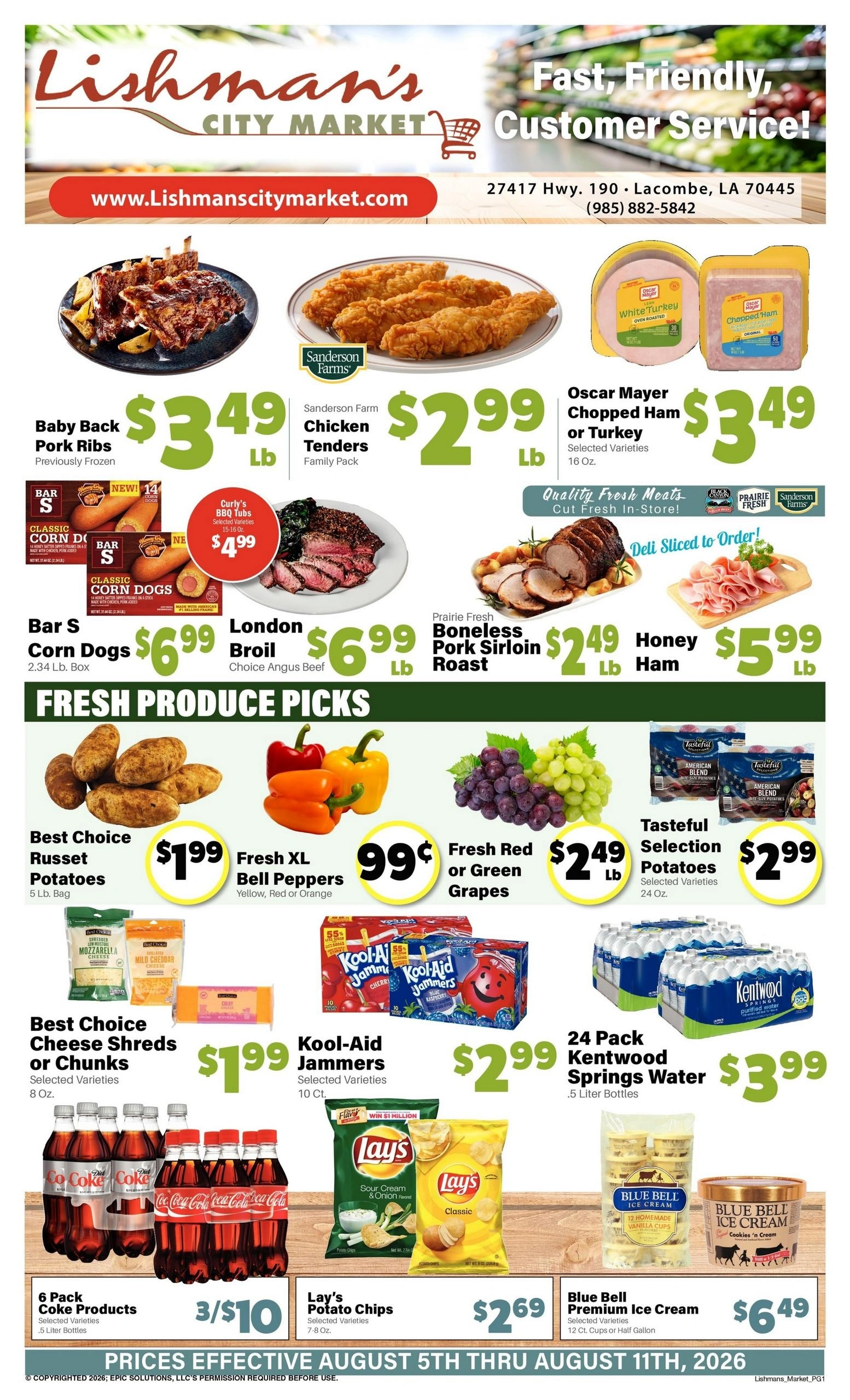 Lishman's City Market flyer page 1