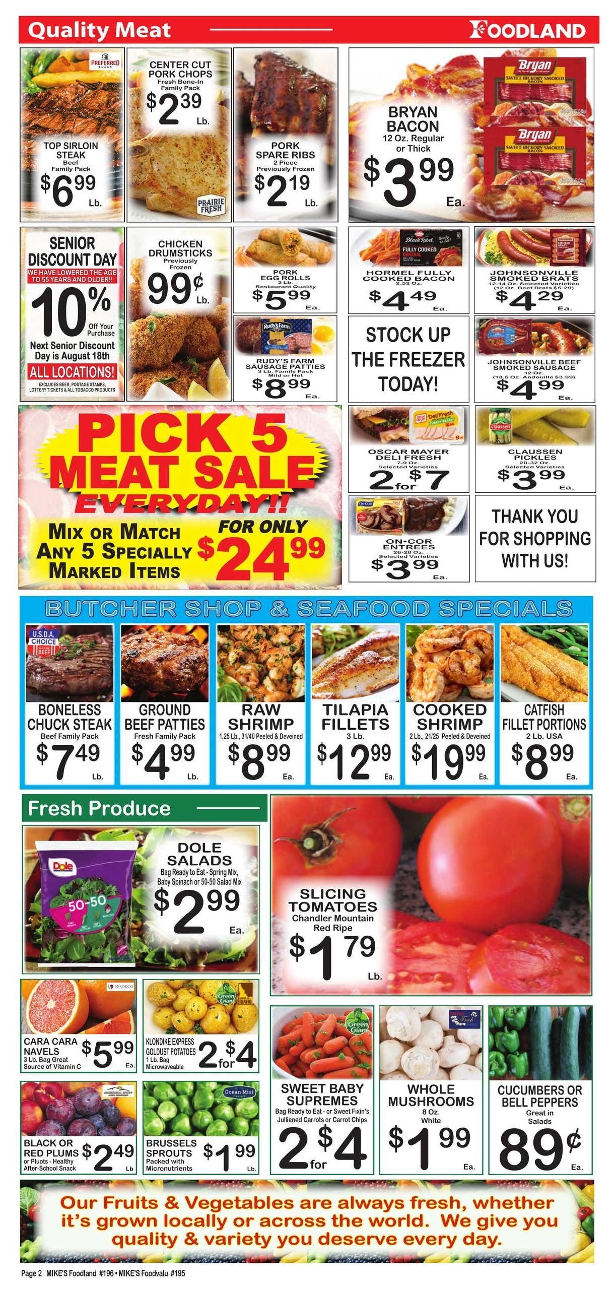 Mike's Foodland flyer page 2