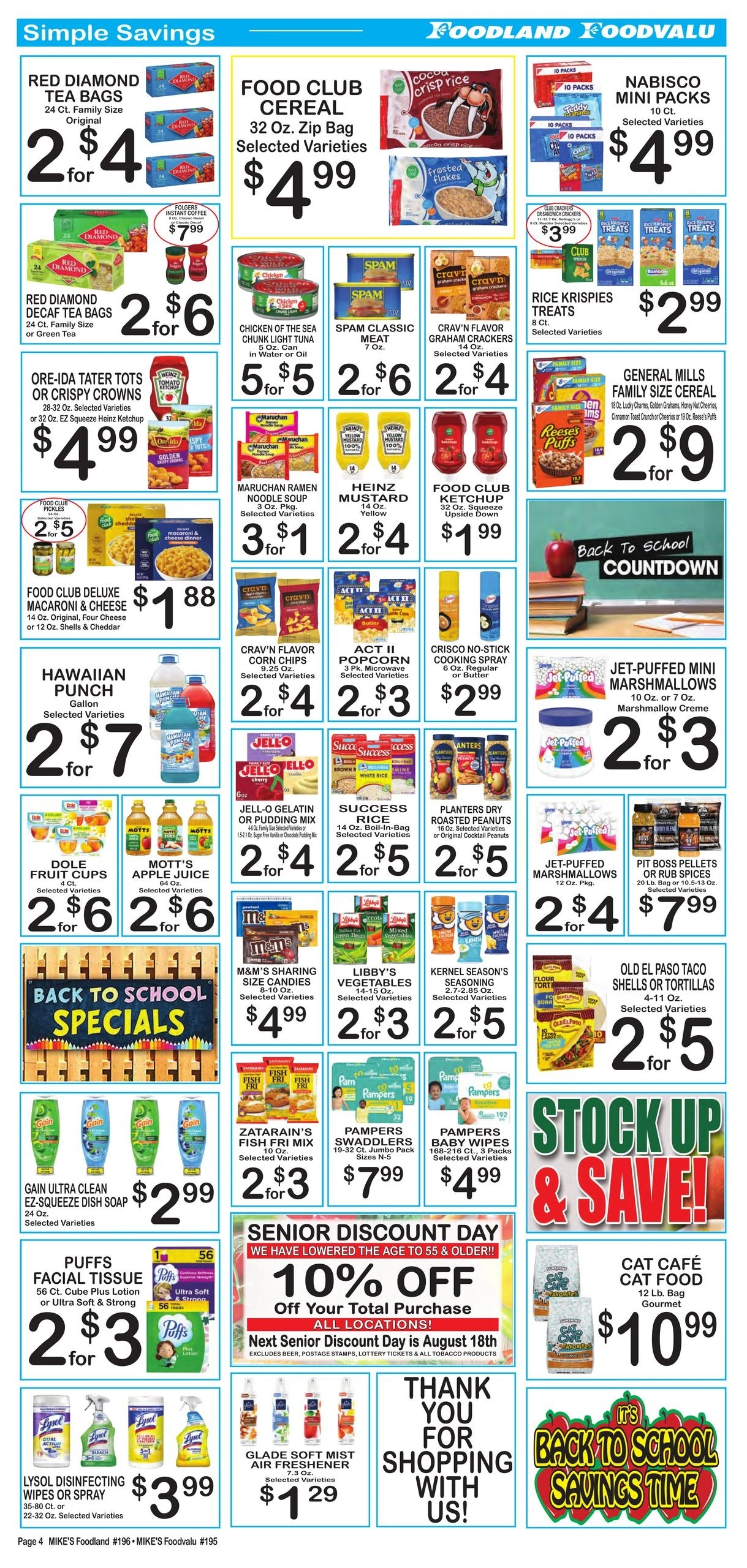 Mike's Foodland flyer page 4