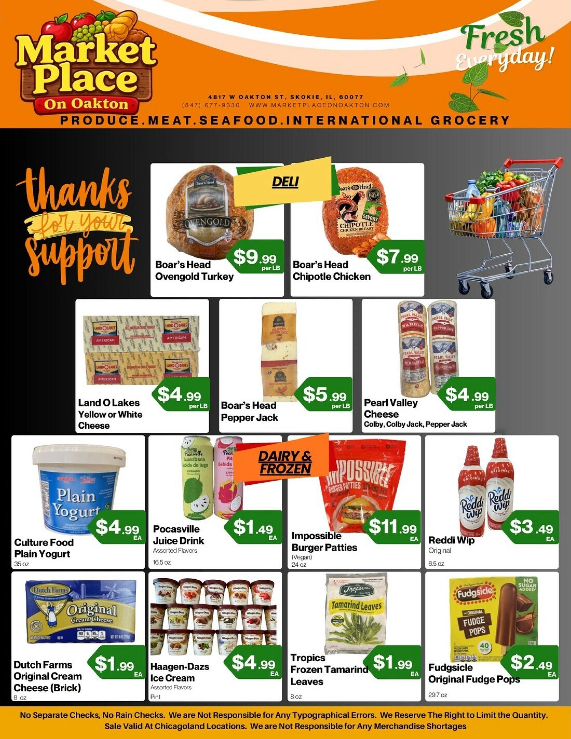 Market Place on Oakton flyer page 3