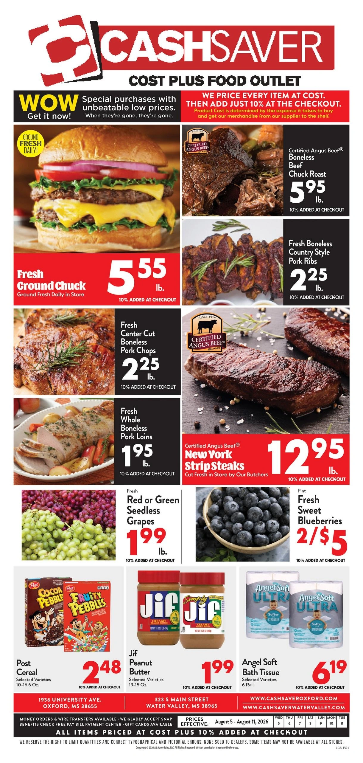 Larson's Cash Saver flyer page 1