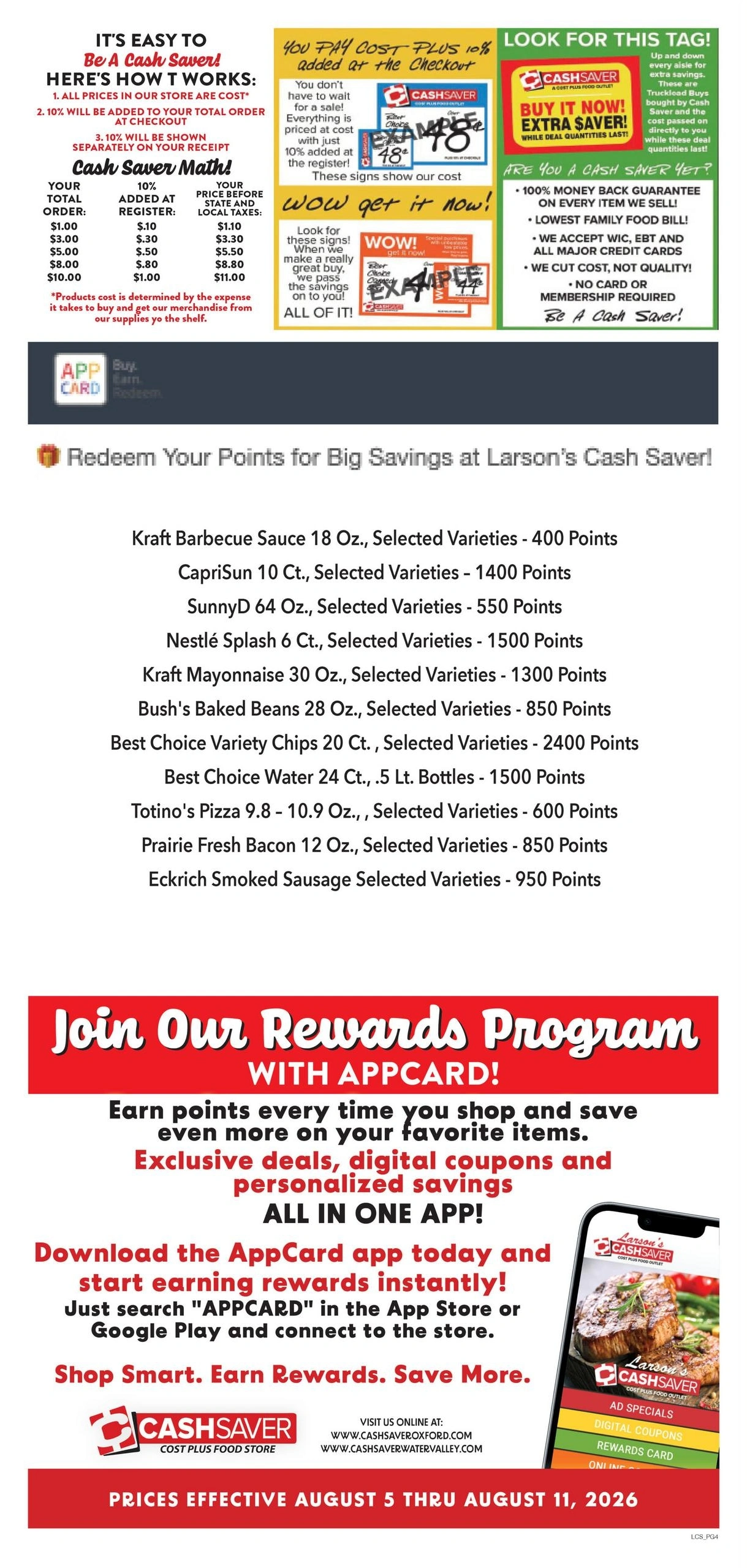 Larson's Cash Saver flyer page 4