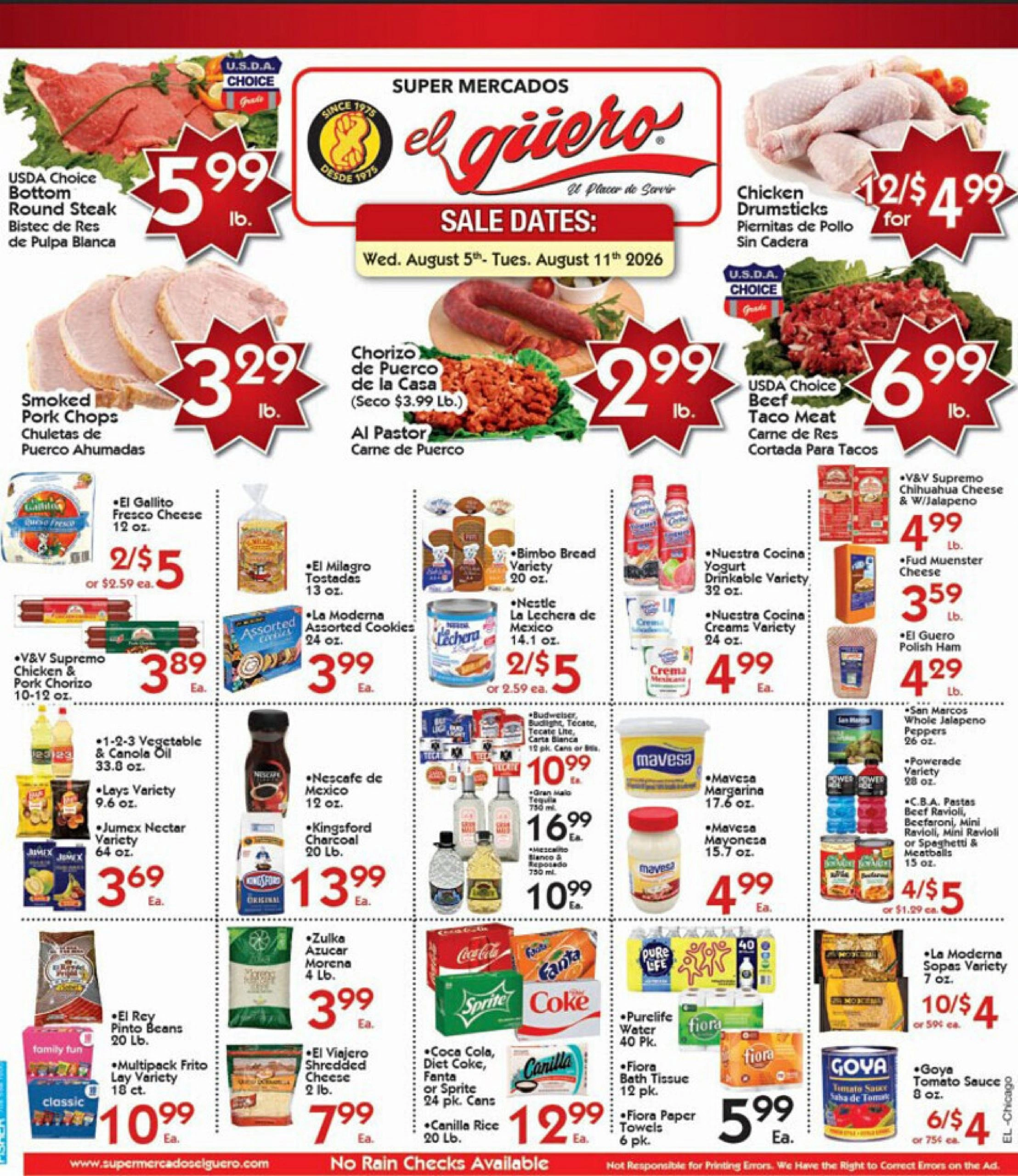 Super Mercados El Guero flyer page 1