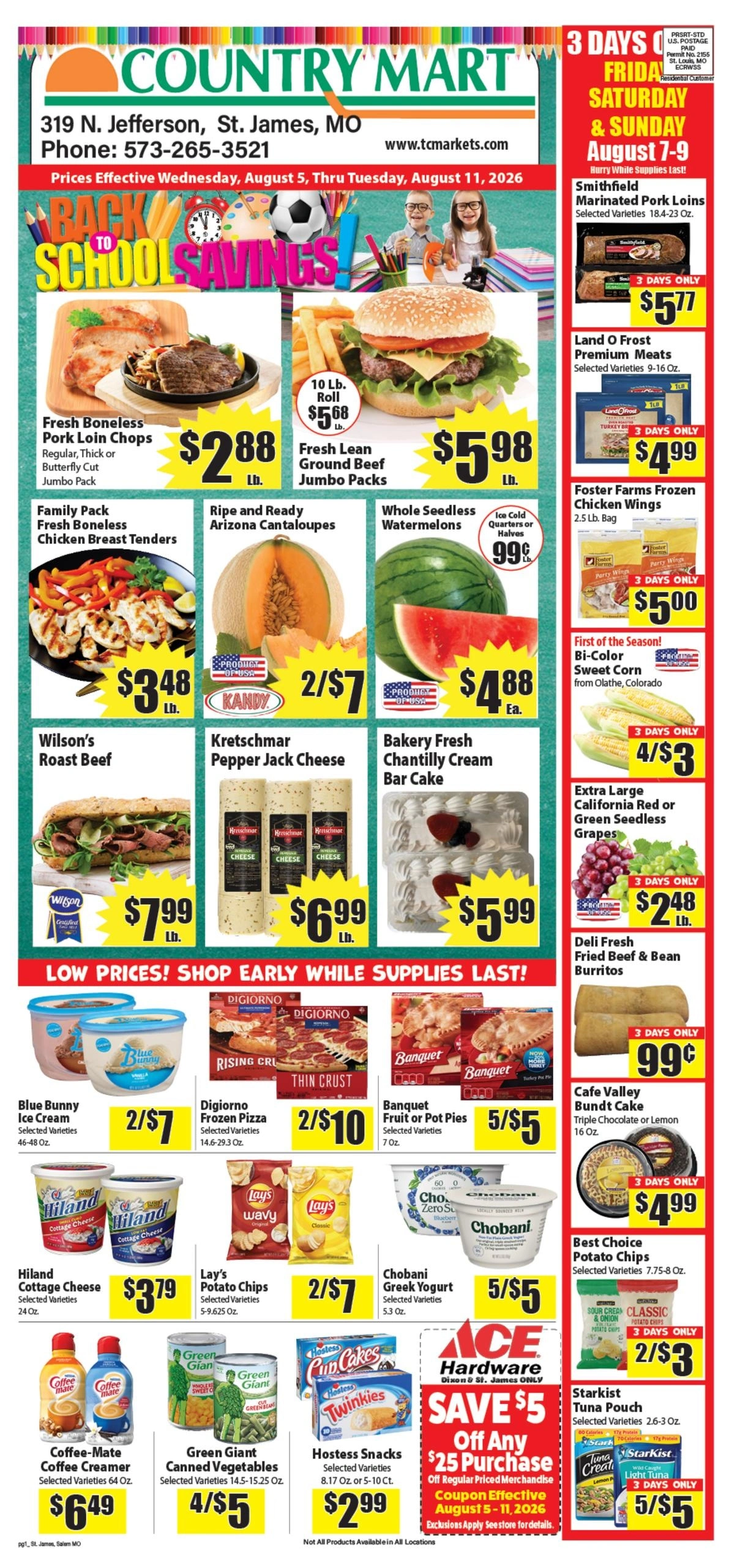 Town & Country Supermarket flyer page 1