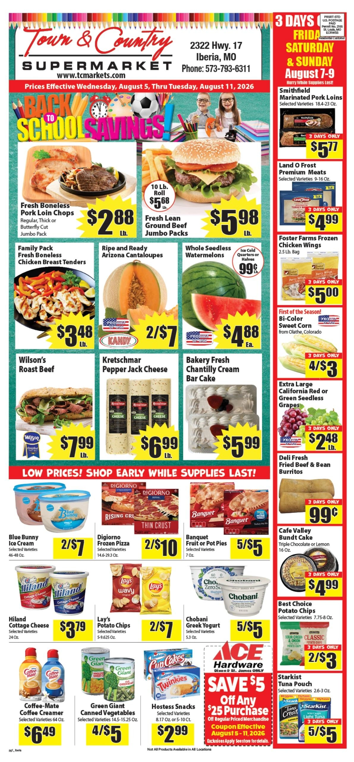 Town & Country Supermarket flyer page 1