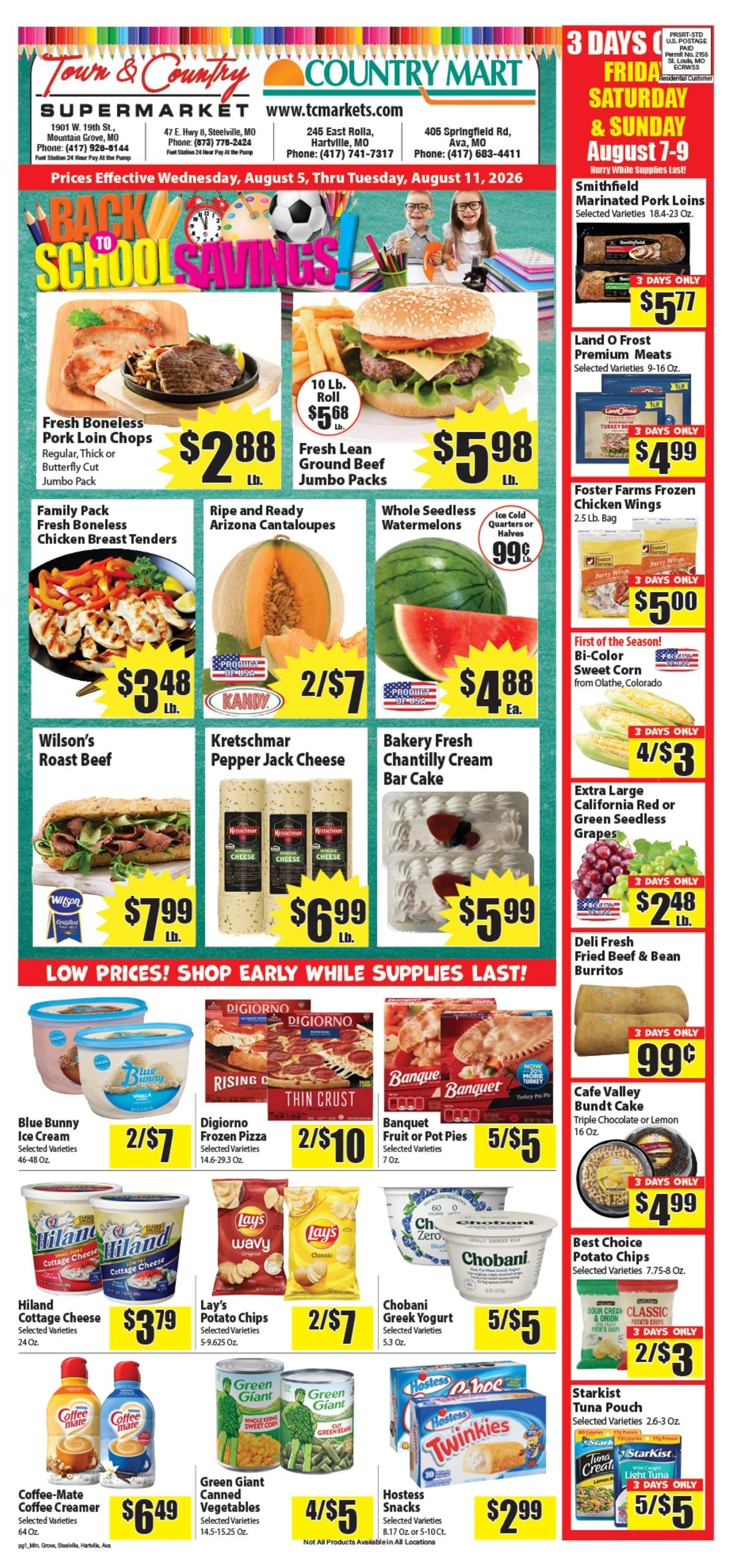 Town & Country Supermarket flyer page 1