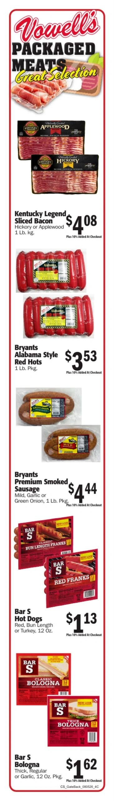 Vowell's CashSaver flyer page 4