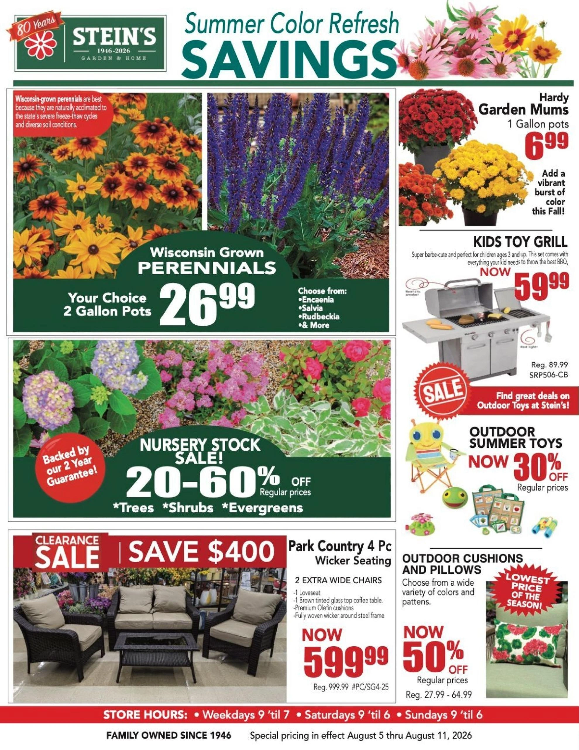 Stein's Garden and Home flyer page 1
