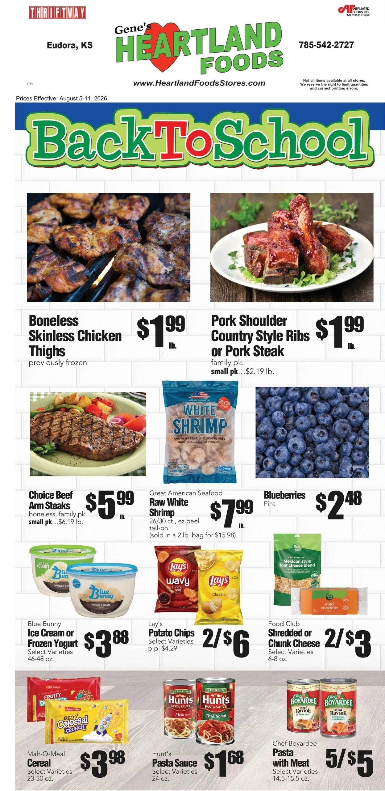Gene's Heartland Foods USA flyer page 1