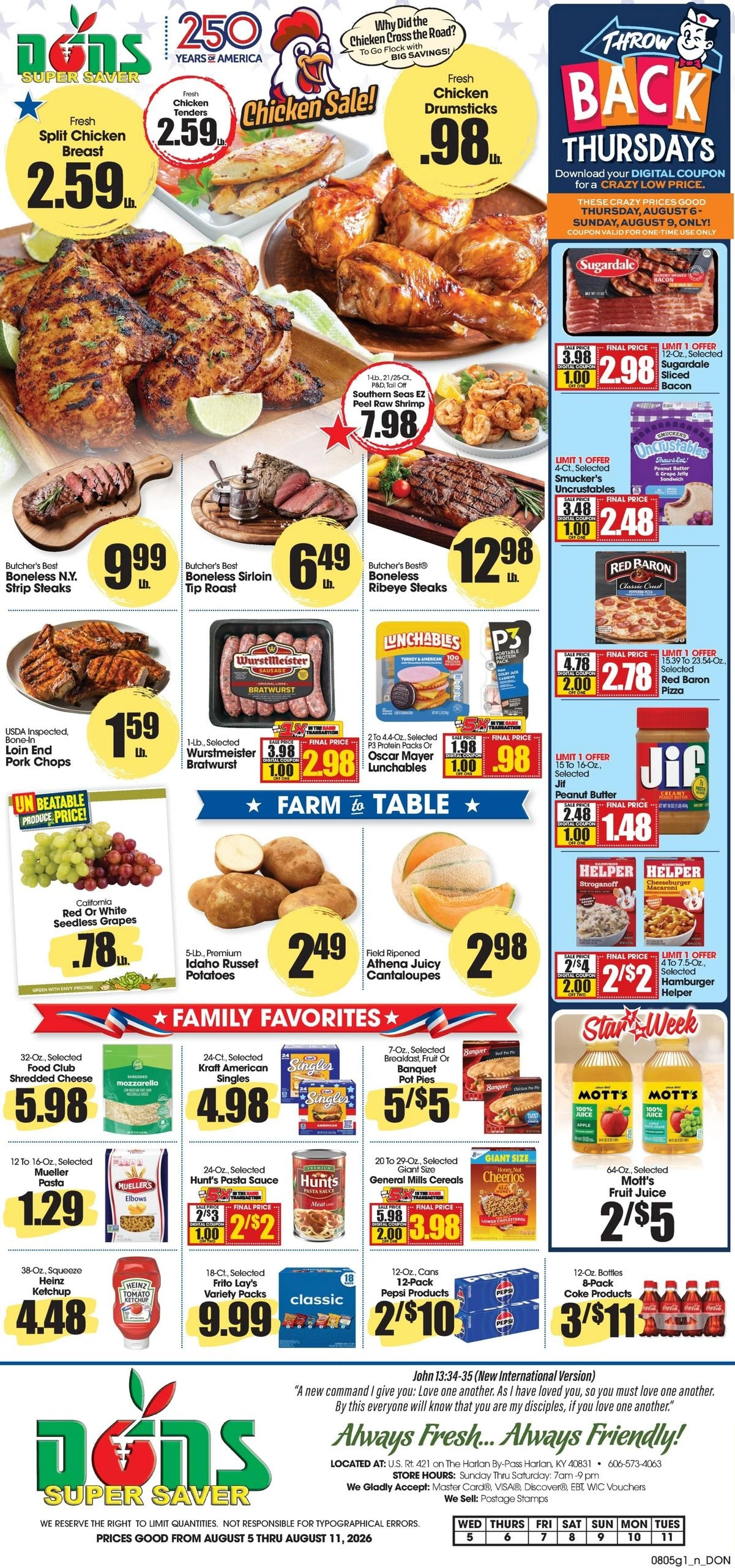 Don's Super Saver flyer page 1