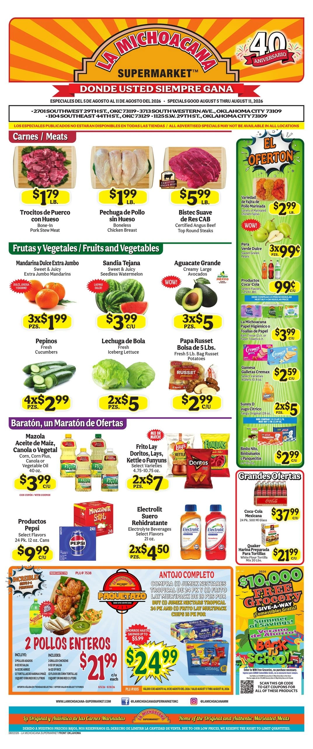 La Michoacana Supermarket flyer page 1