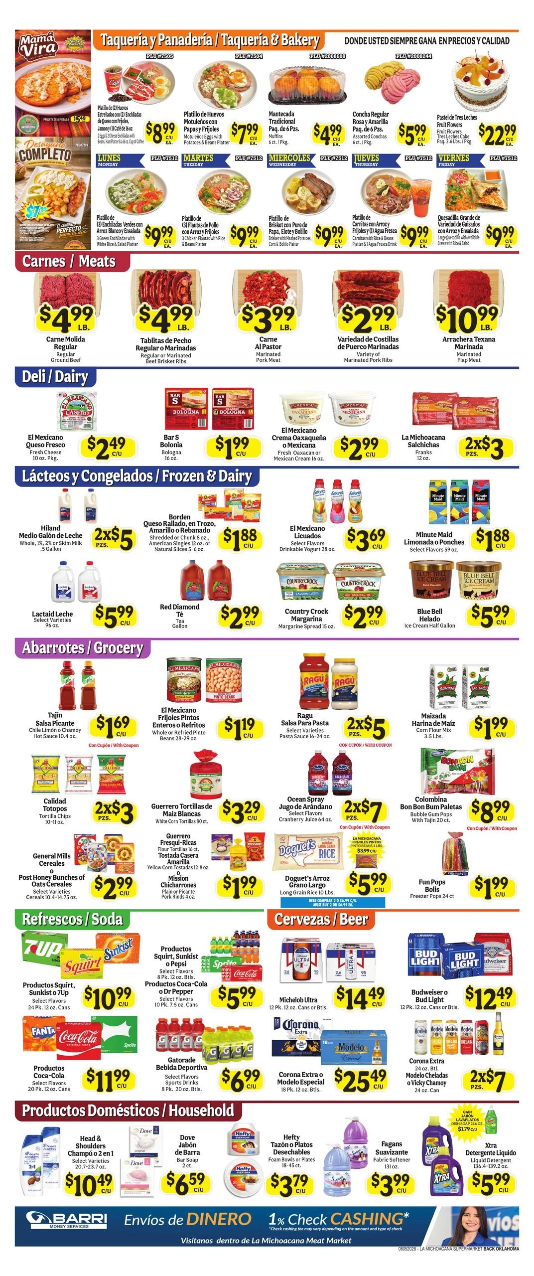 La Michoacana Supermarket flyer page 2