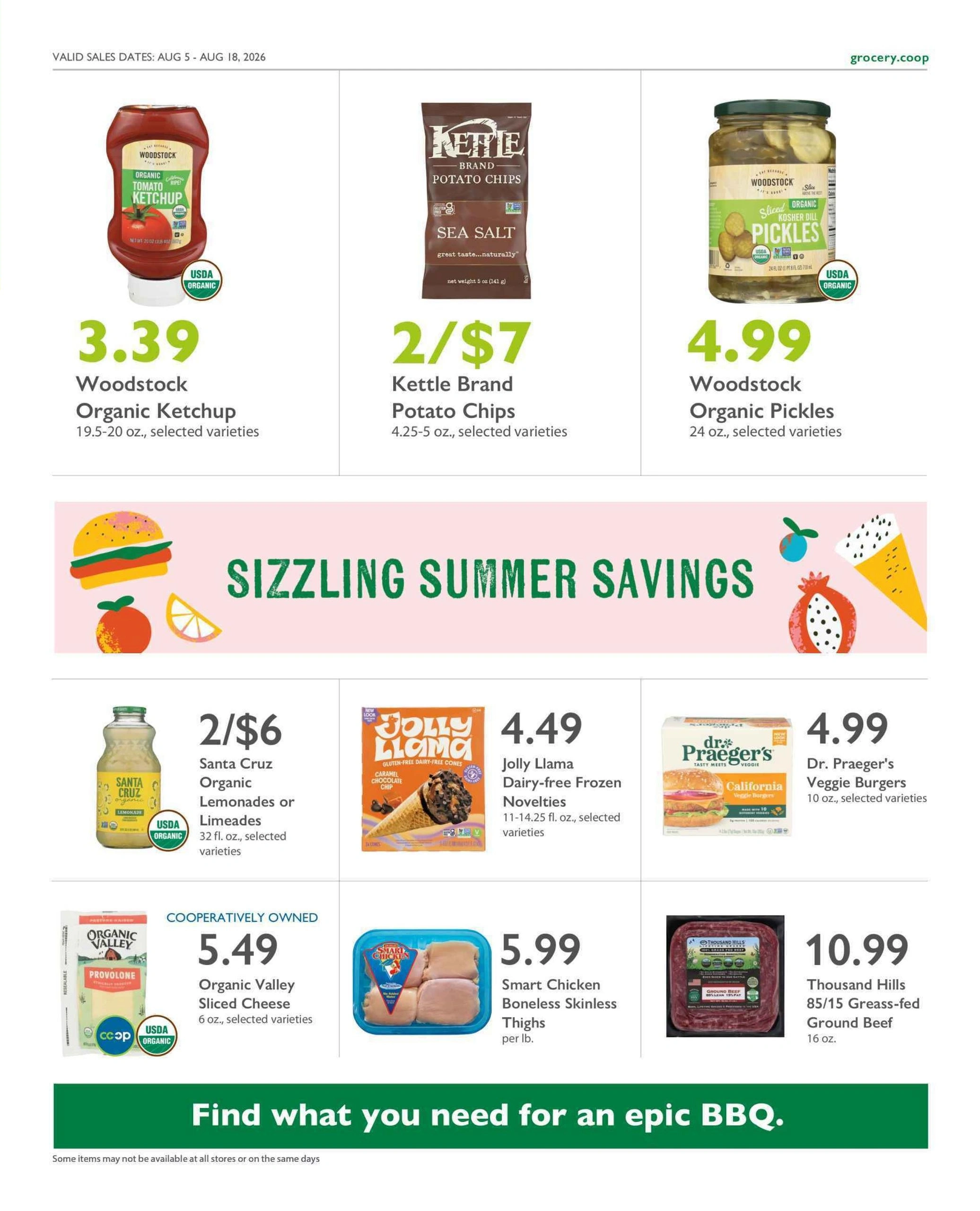 Co-opportunity Natural Foods flyer page 2