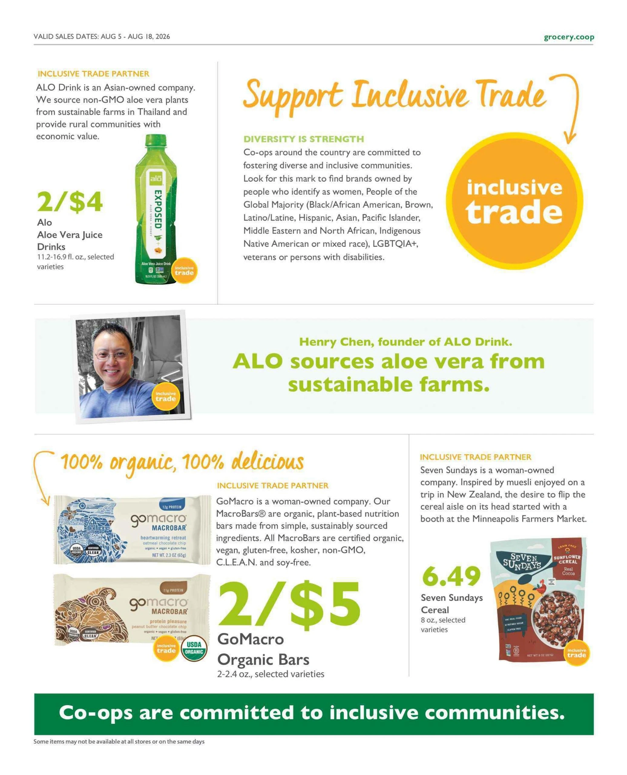 Co-opportunity Natural Foods flyer page 8