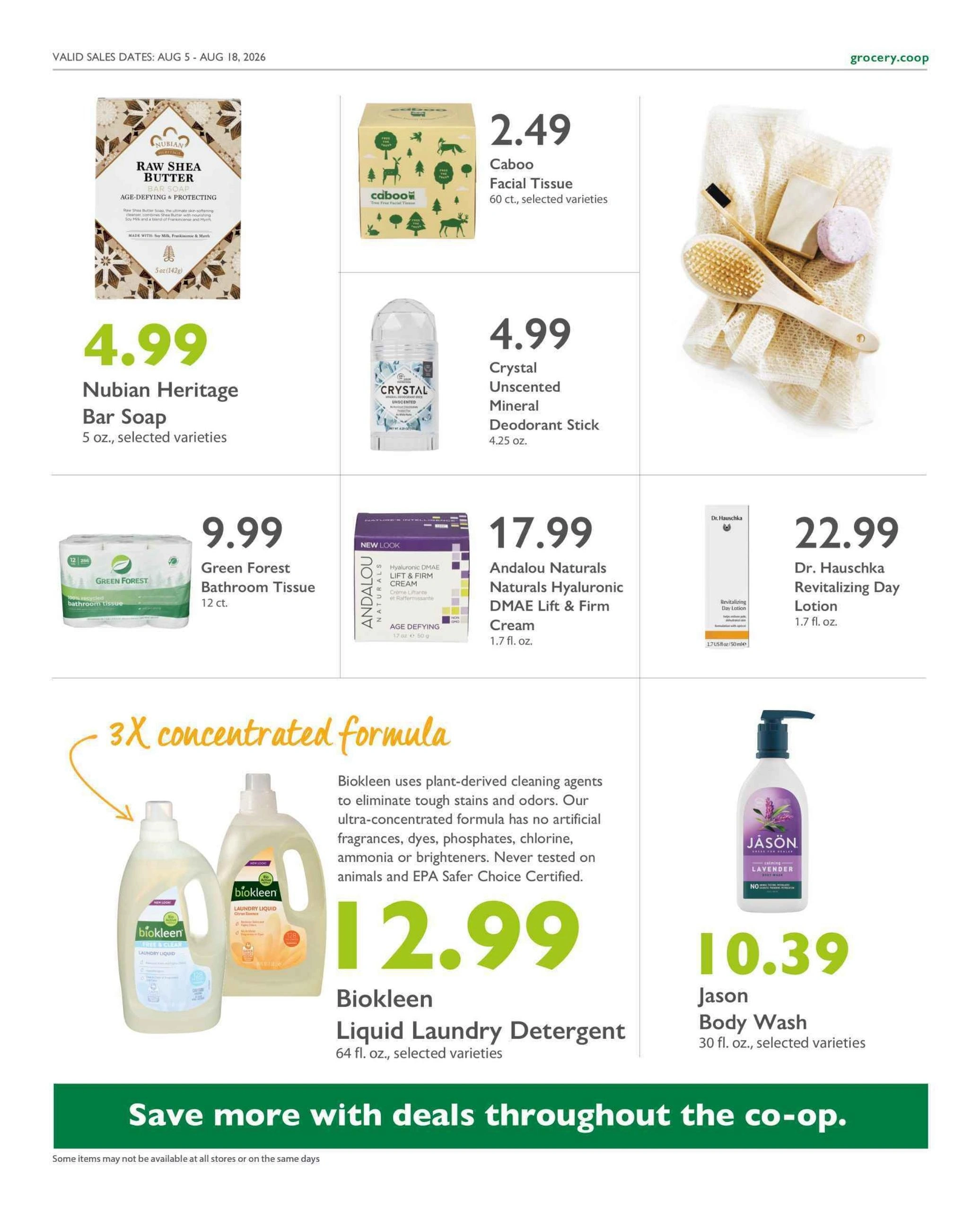 Co-opportunity Natural Foods flyer page 15
