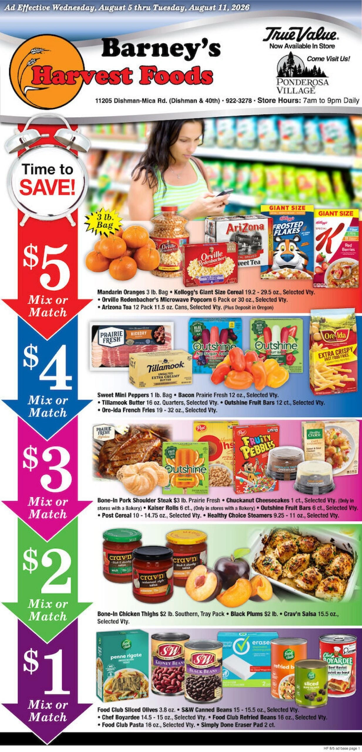 Harvest Foods flyer page 1