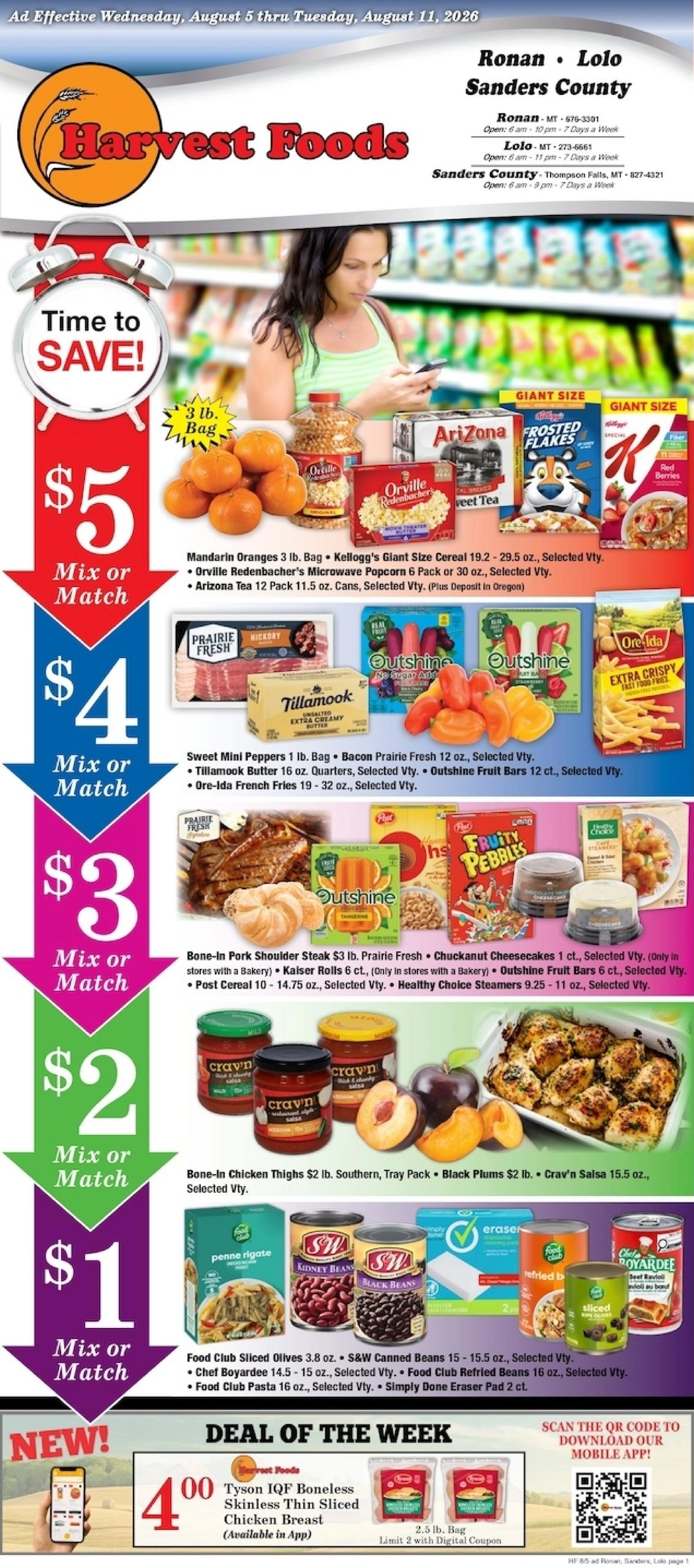 Harvest Foods flyer page 1