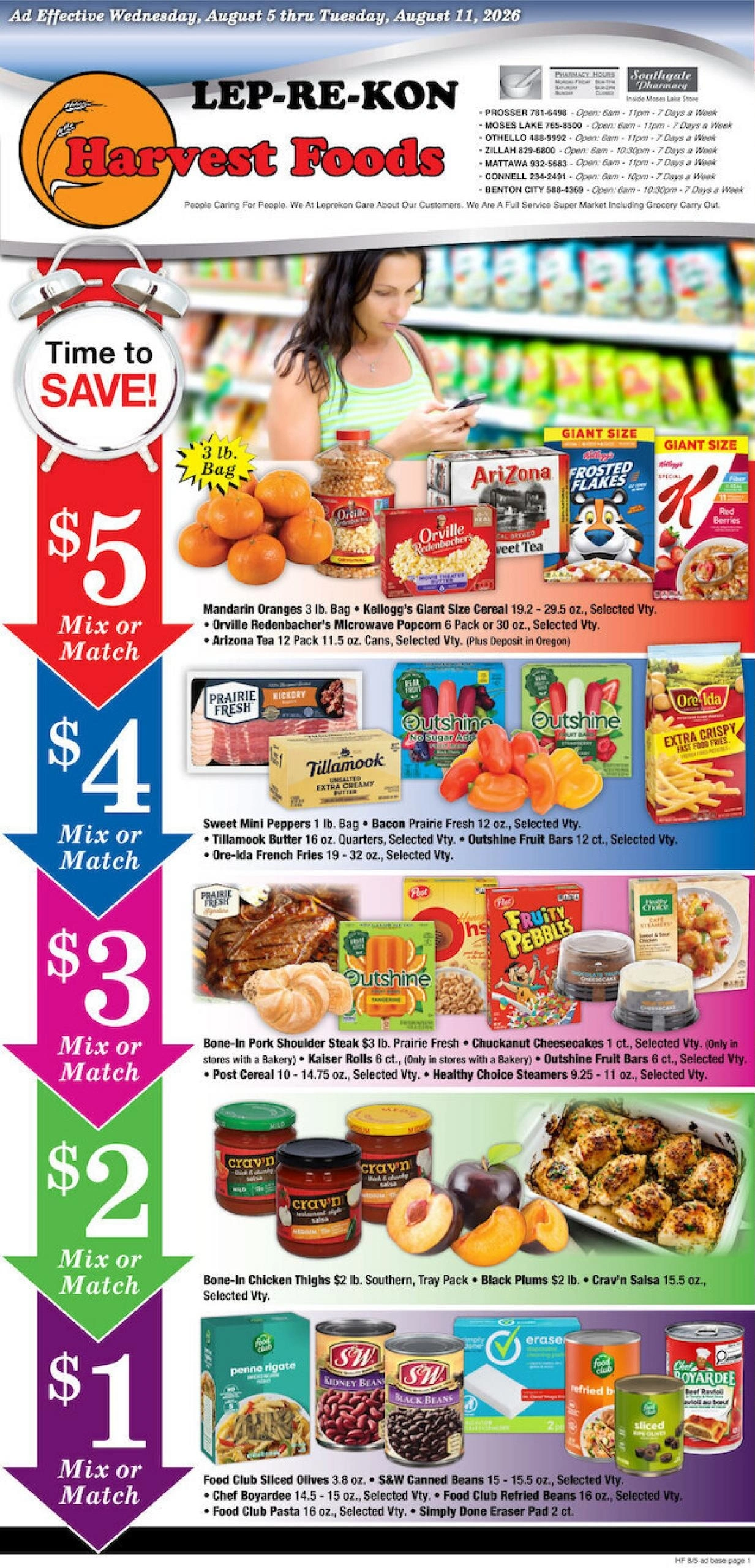 Harvest Foods flyer page 1