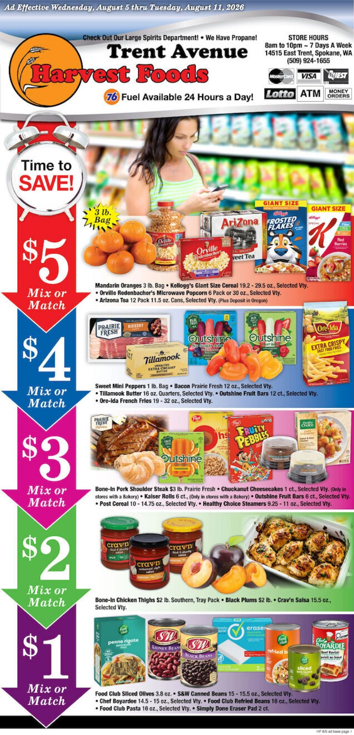 Harvest Foods flyer page 1