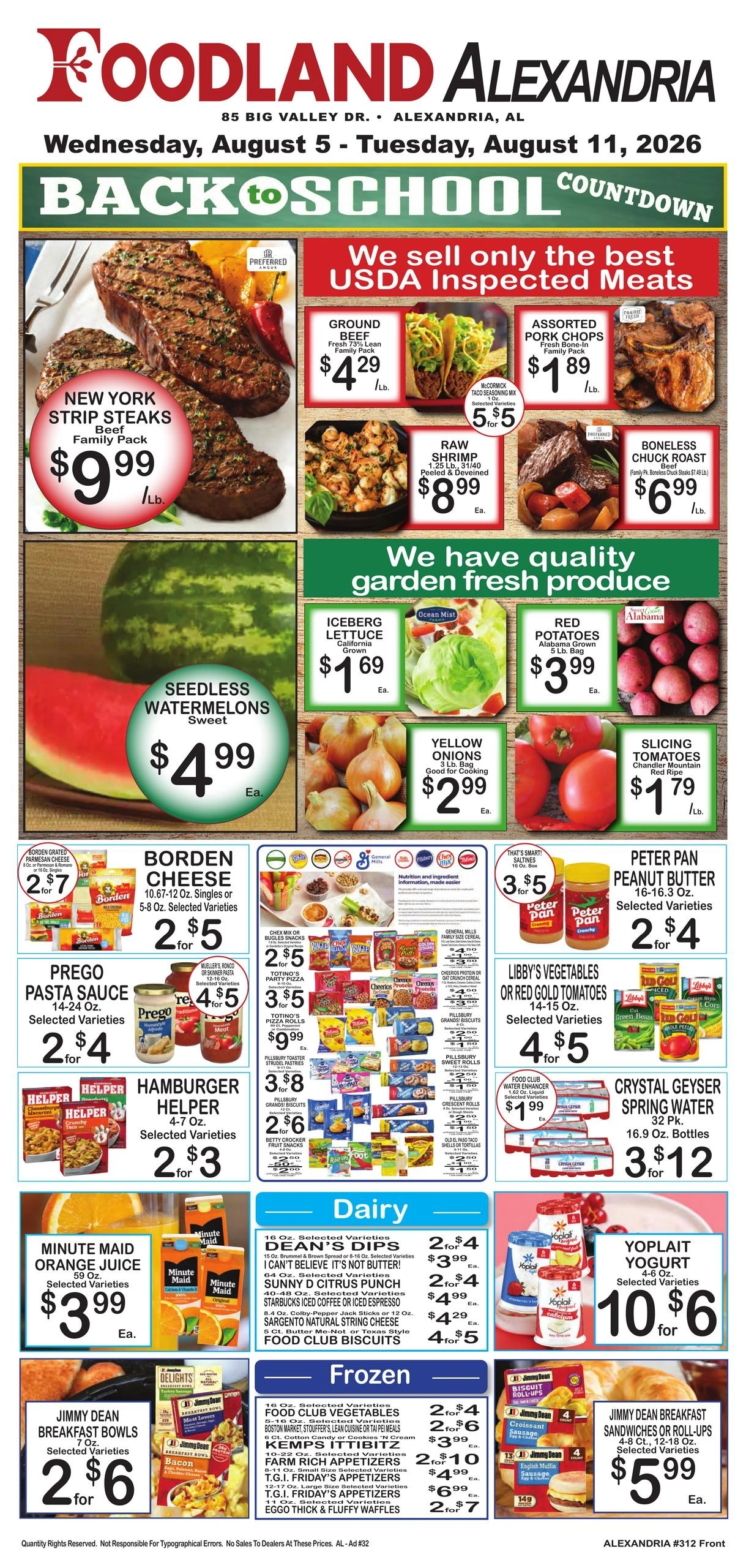 Alexandria Foodland flyer page 1