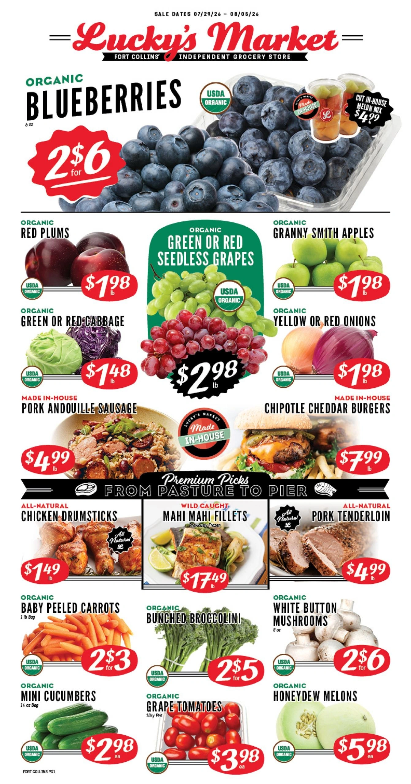 Lucky's Market flyer page 1