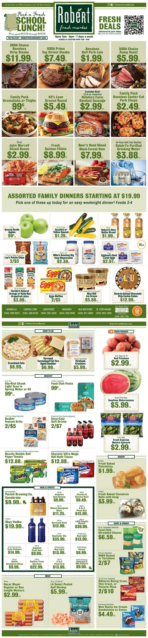Robert Fresh Market flyer page 1