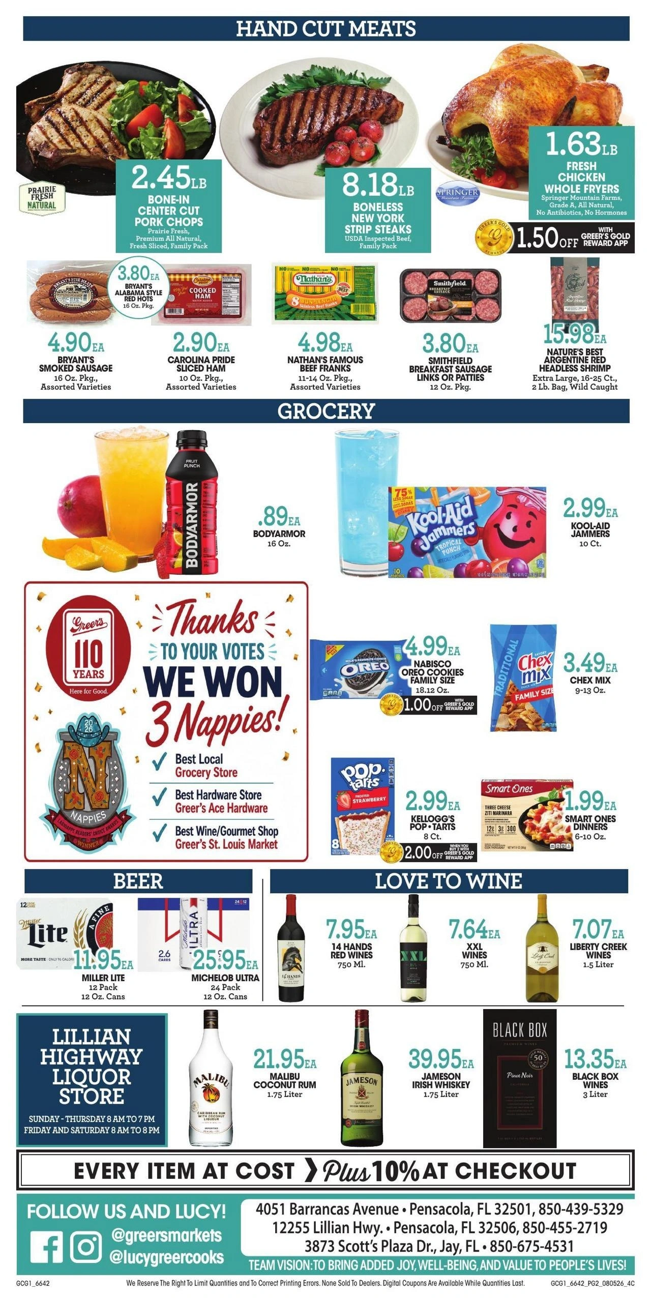 Greer's Cashsaver flyer page 2