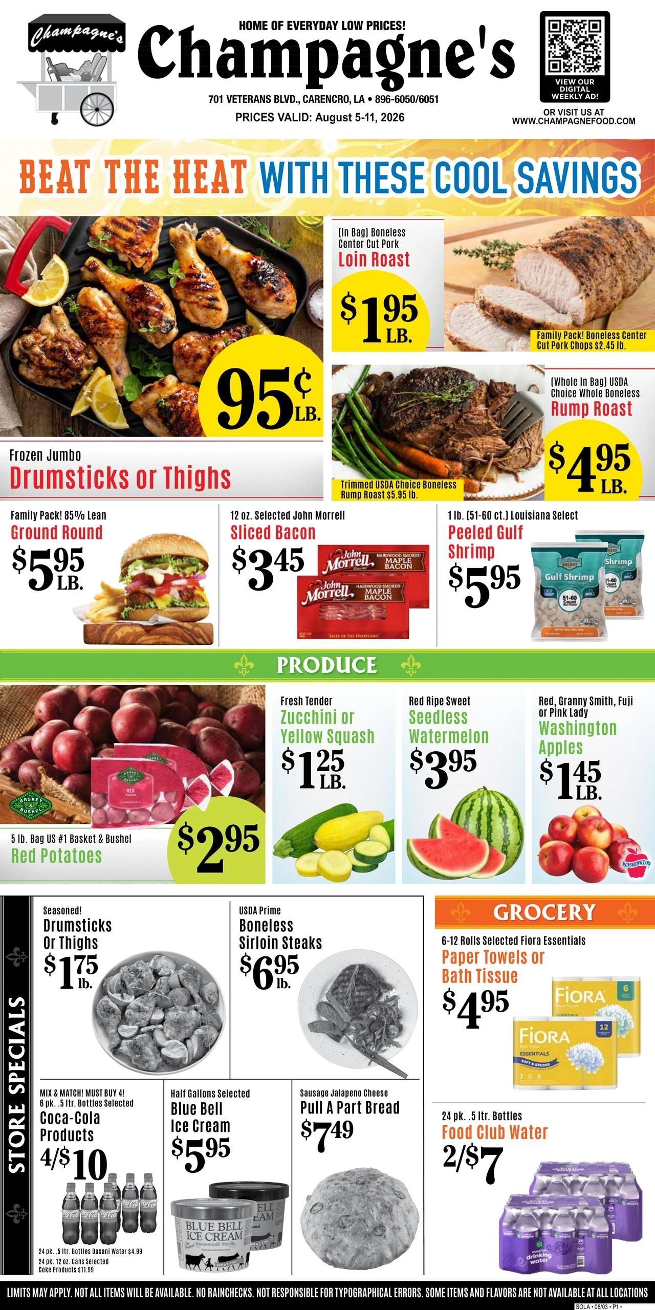Champagne’s Market flyer page 1