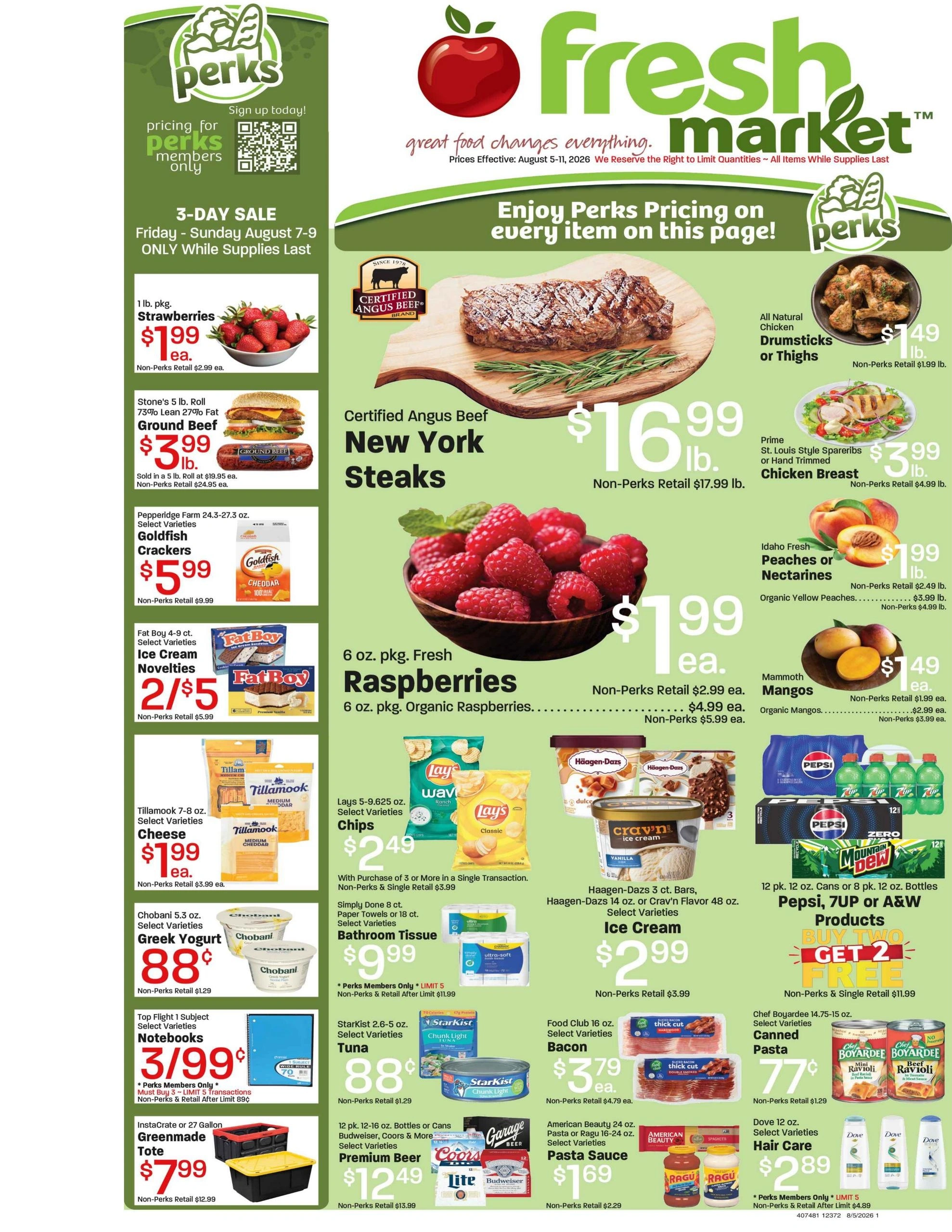 Fresh Market flyer page 1