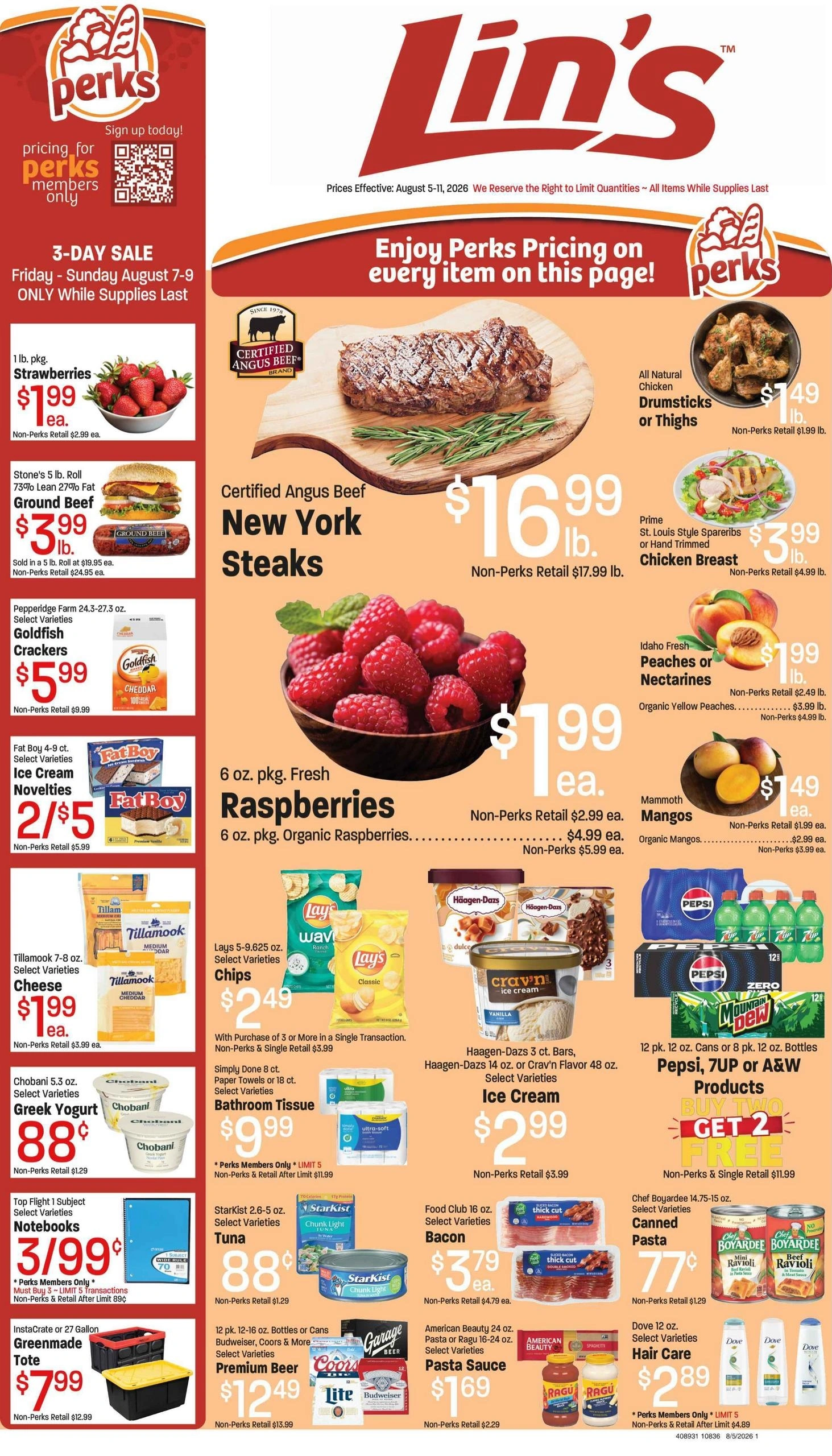 Lin's Fresh Market flyer page 1