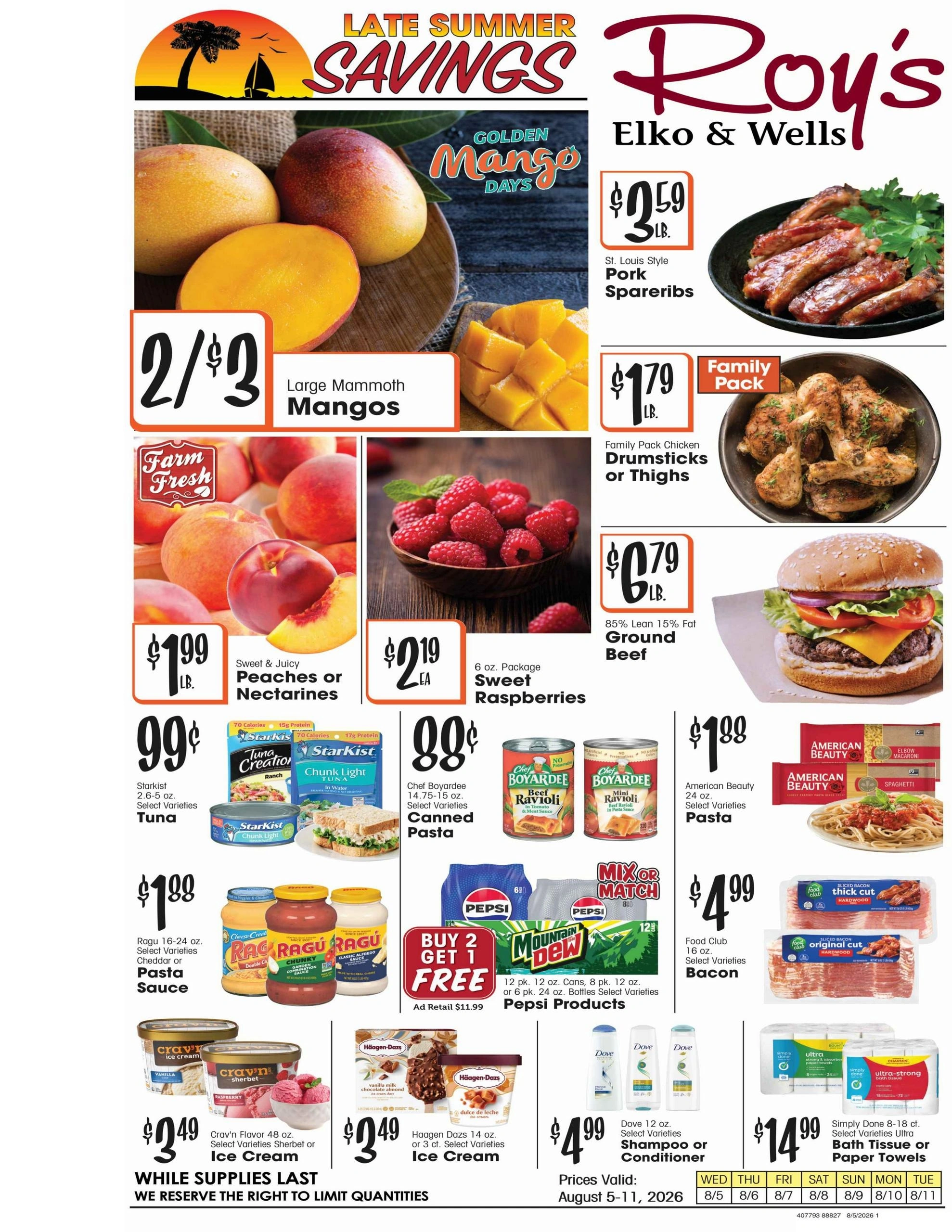 Roy's Fresh Meat and Produce flyer page 1