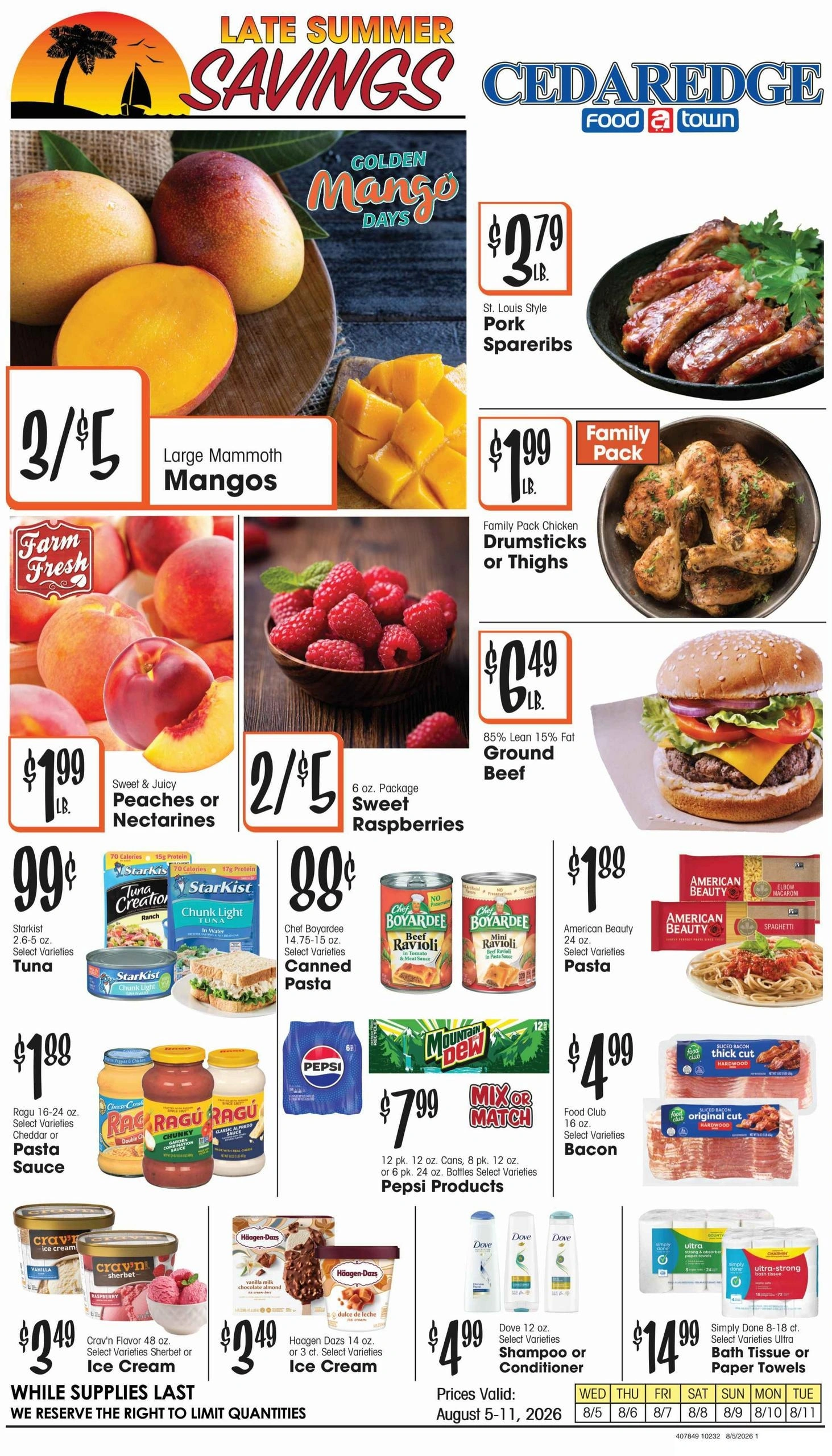 Cedaredge Foodtown flyer page 1