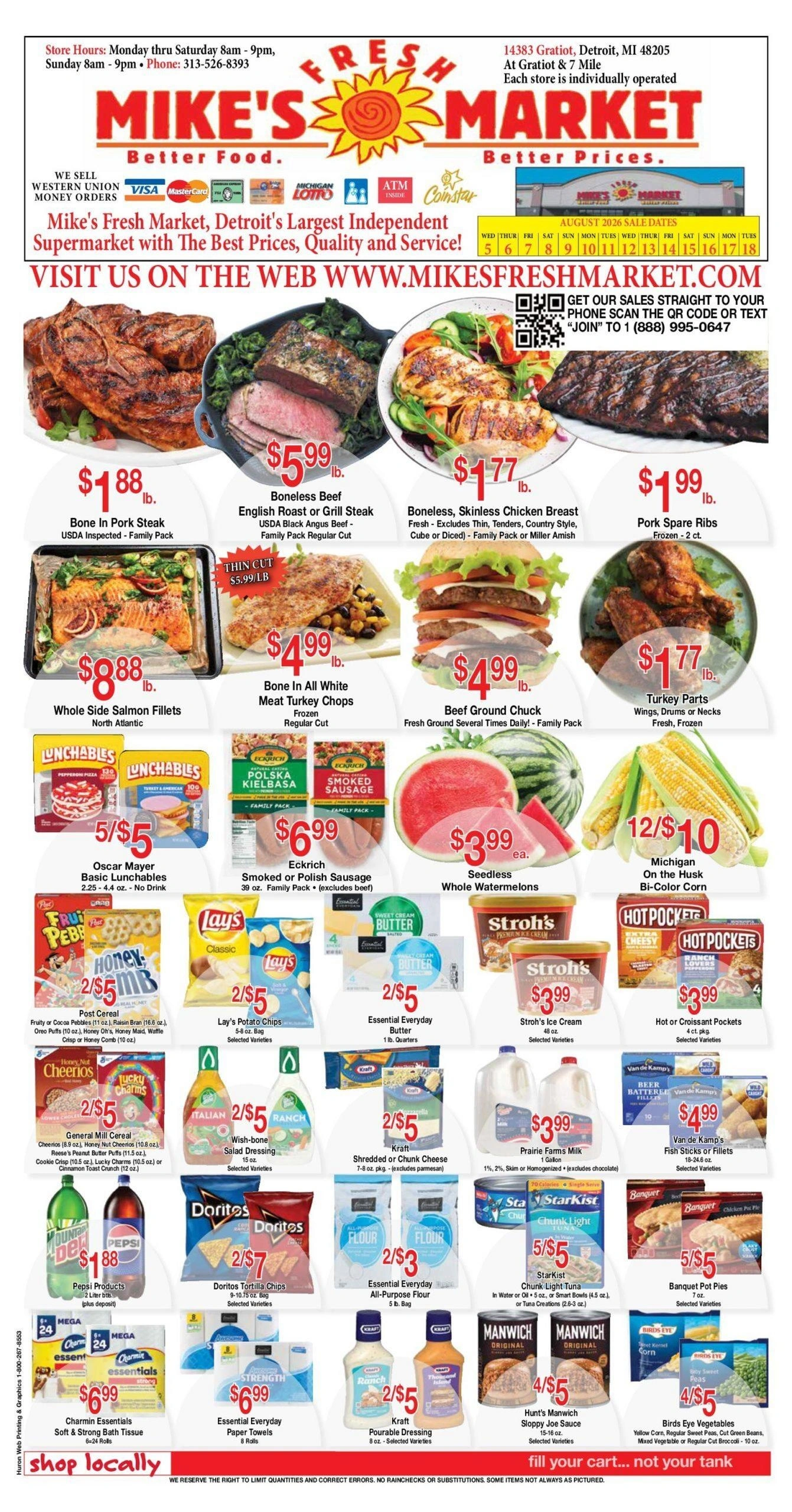 Mike's Fresh Market flyer page 1