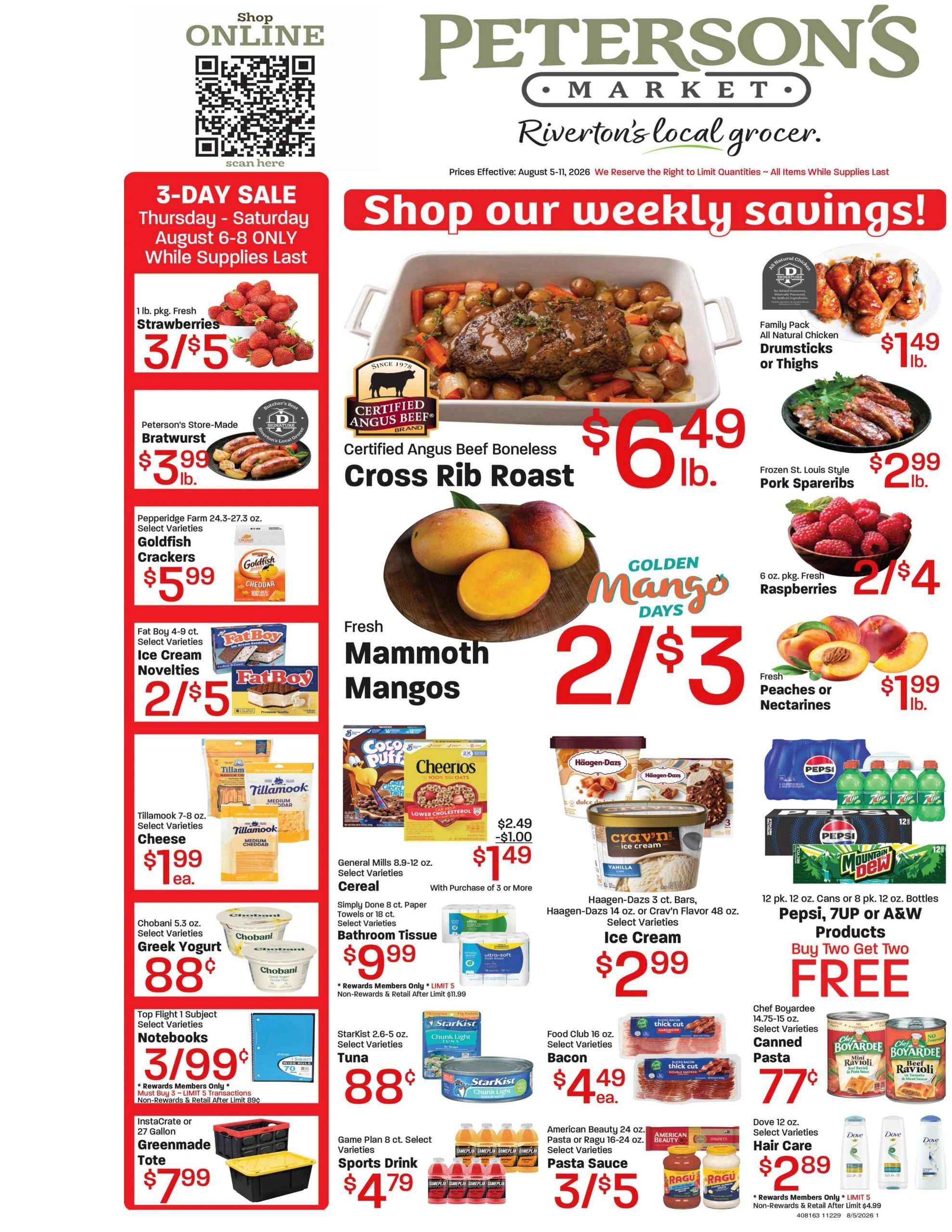 Peterson's Fresh Market flyer page 1