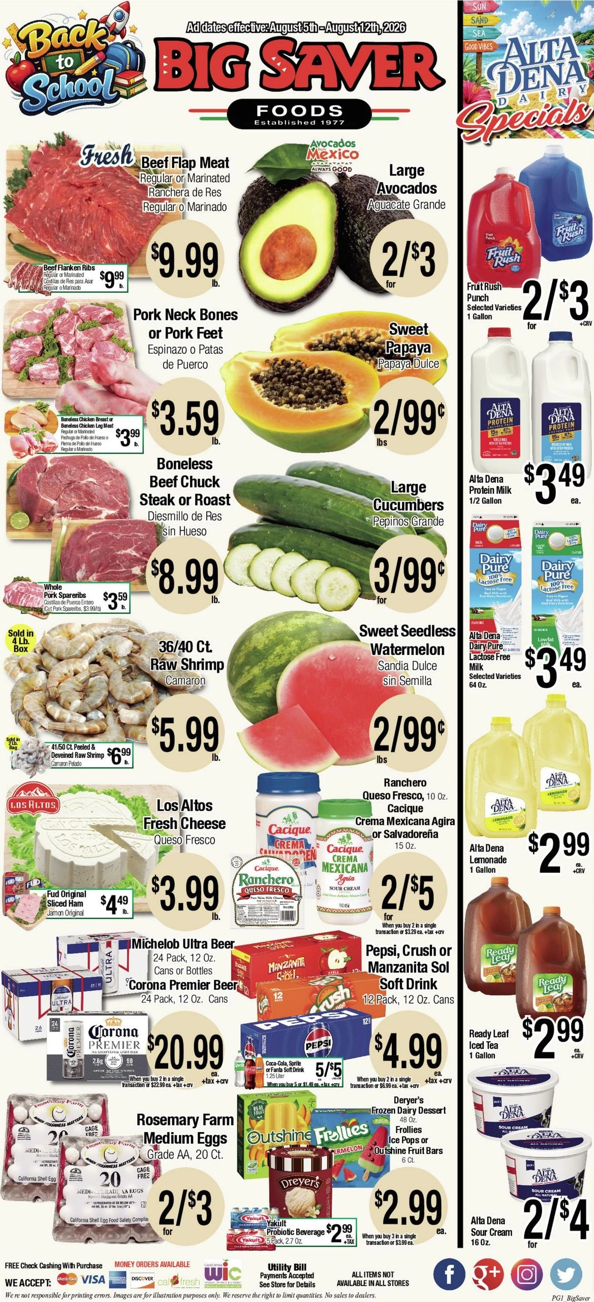 Big Saver Foods flyer page 1