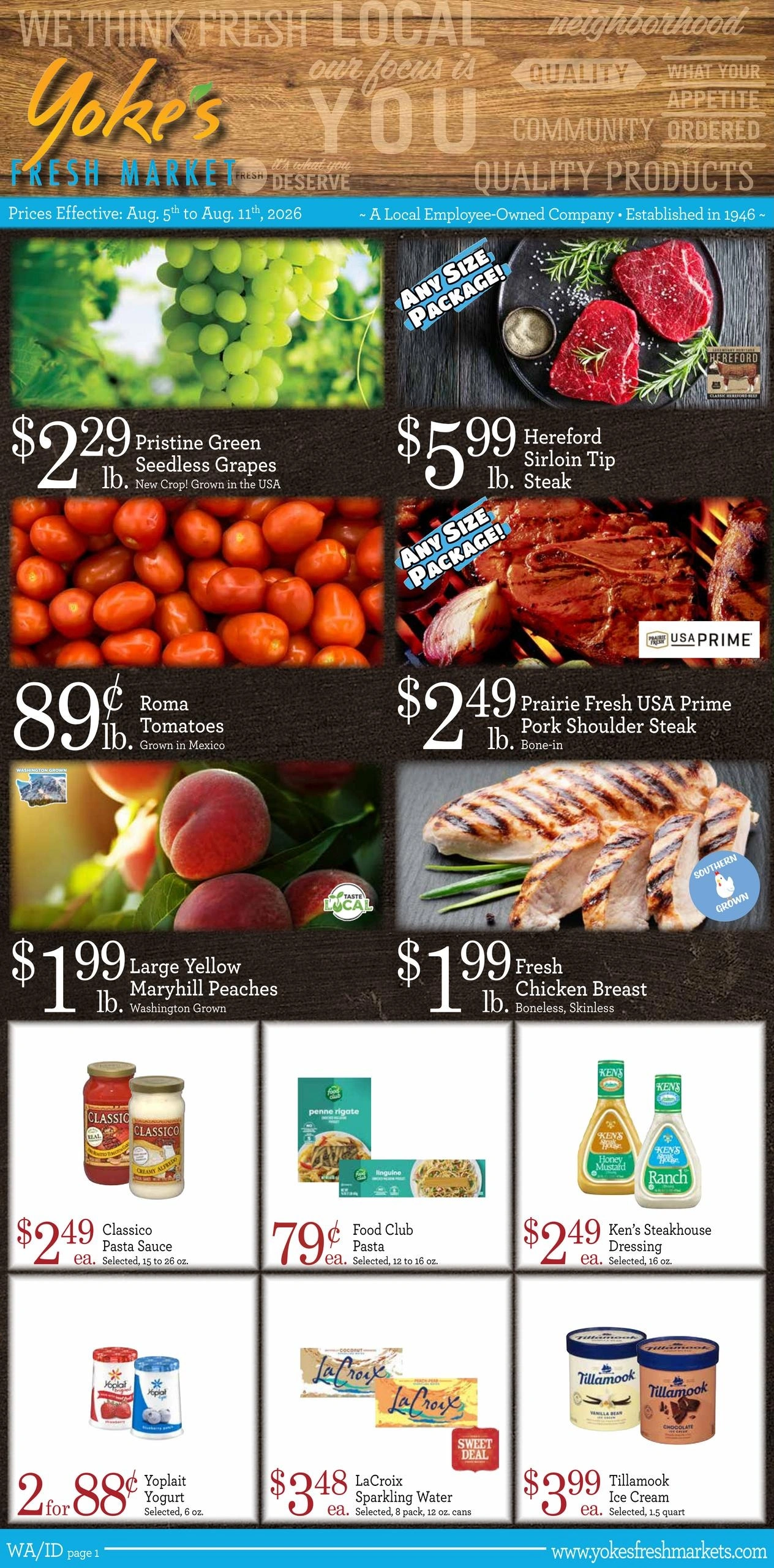 Yoke's Fresh Market flyer page 1