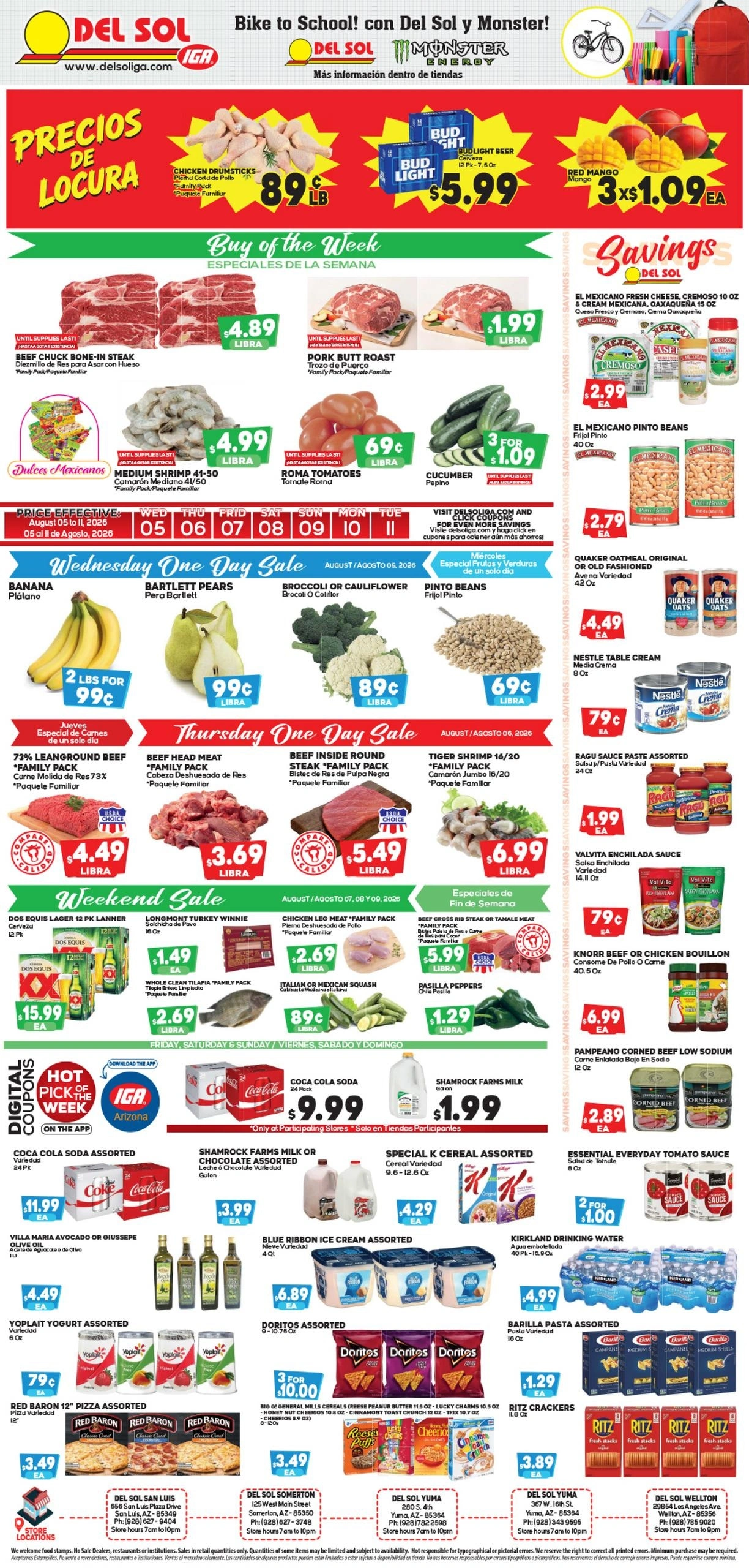 Del Sol IGA flyer page 1