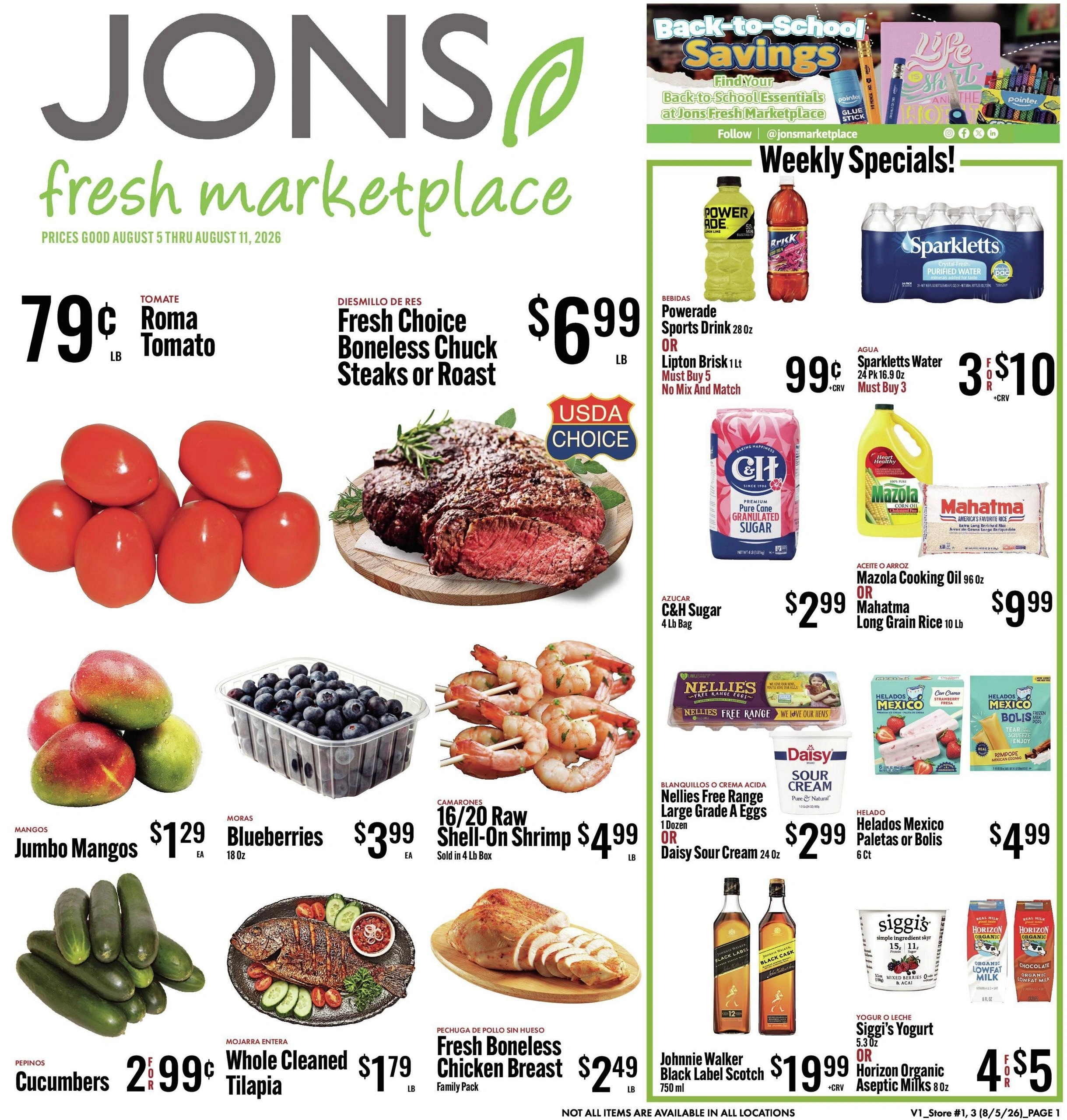 Jons International Marketplace flyer page 1