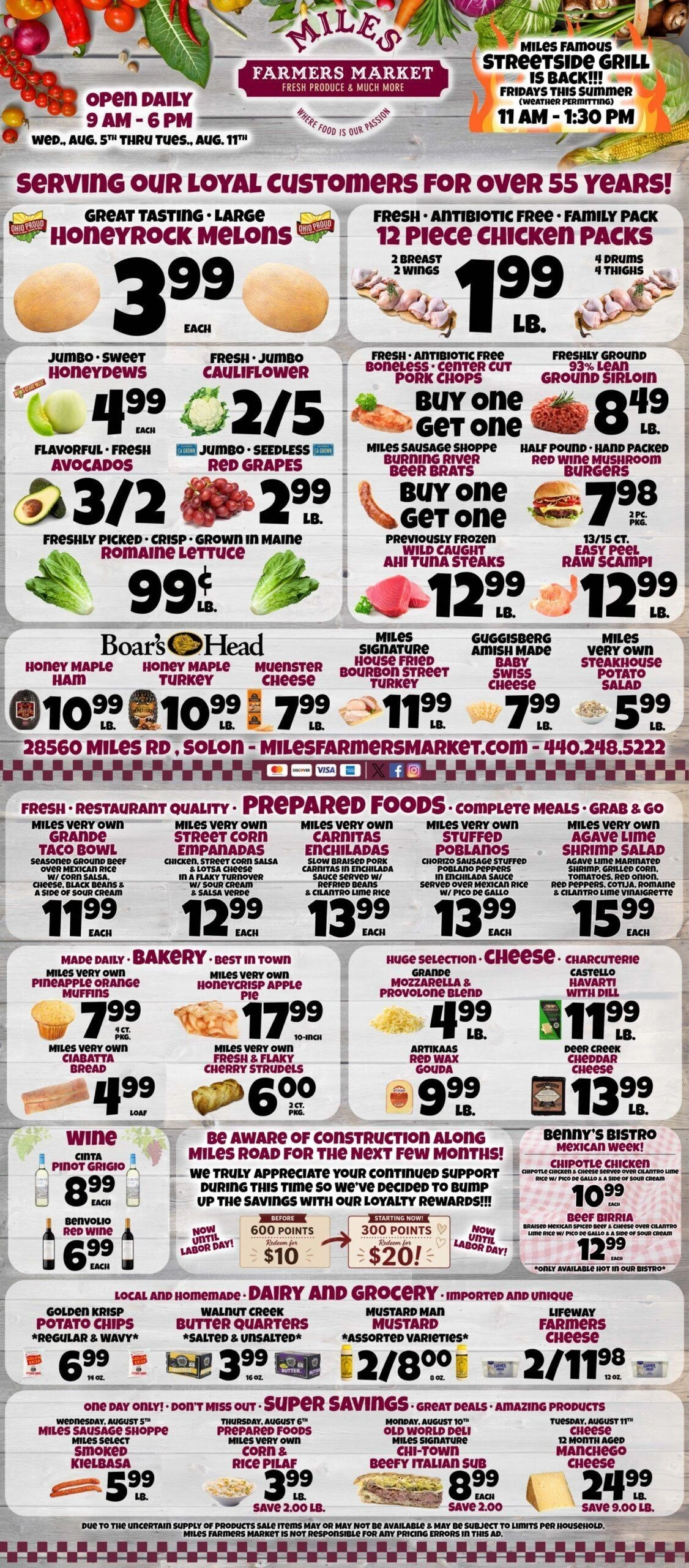 Miles Farmers Market flyer page 1