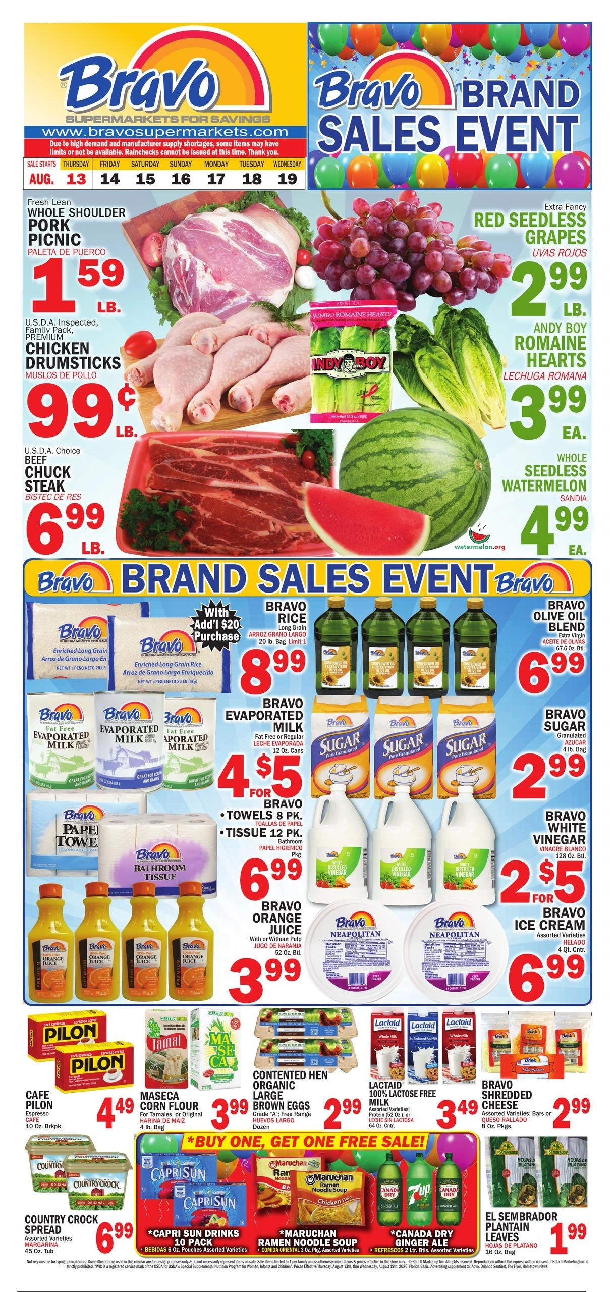 Bravo Supermarket flyer page 1
