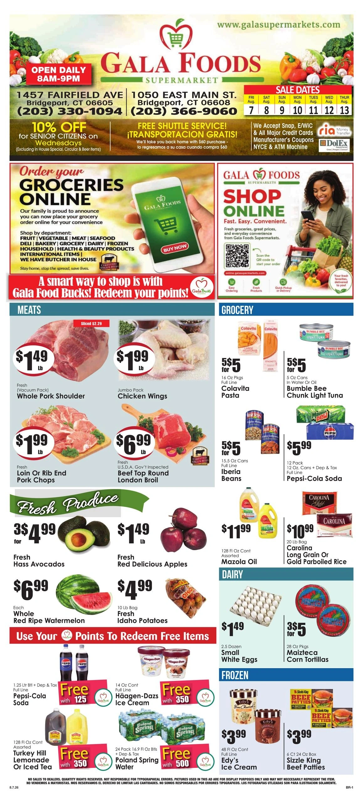Gala Supermarkets flyer page 1