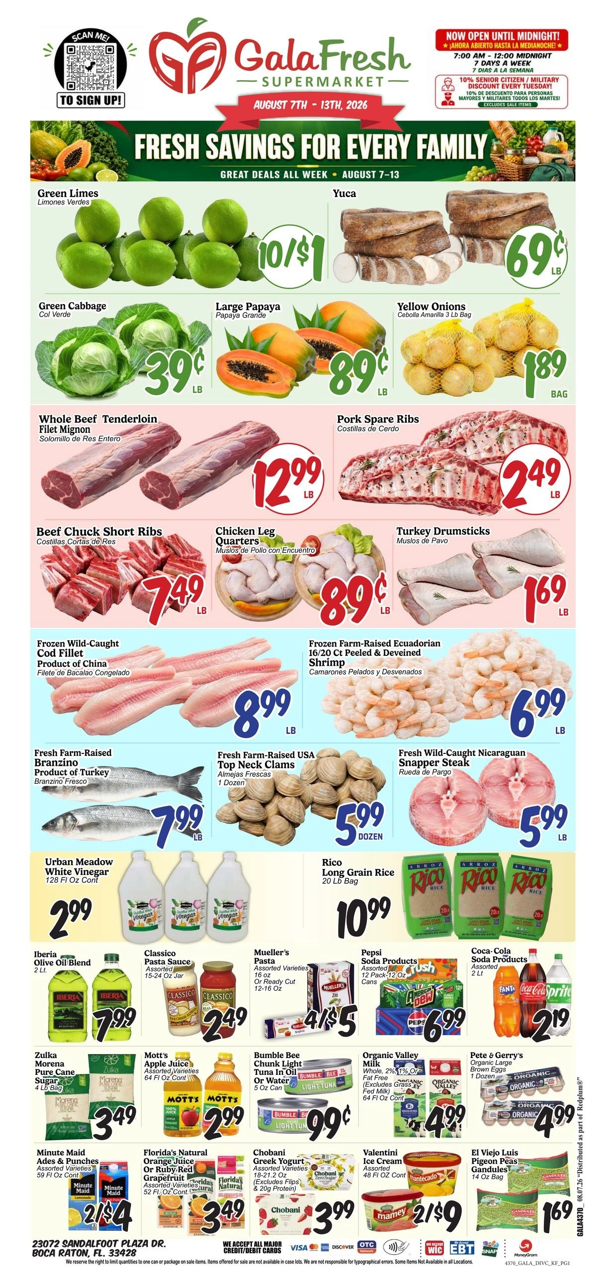 Gala Supermarkets flyer page 1