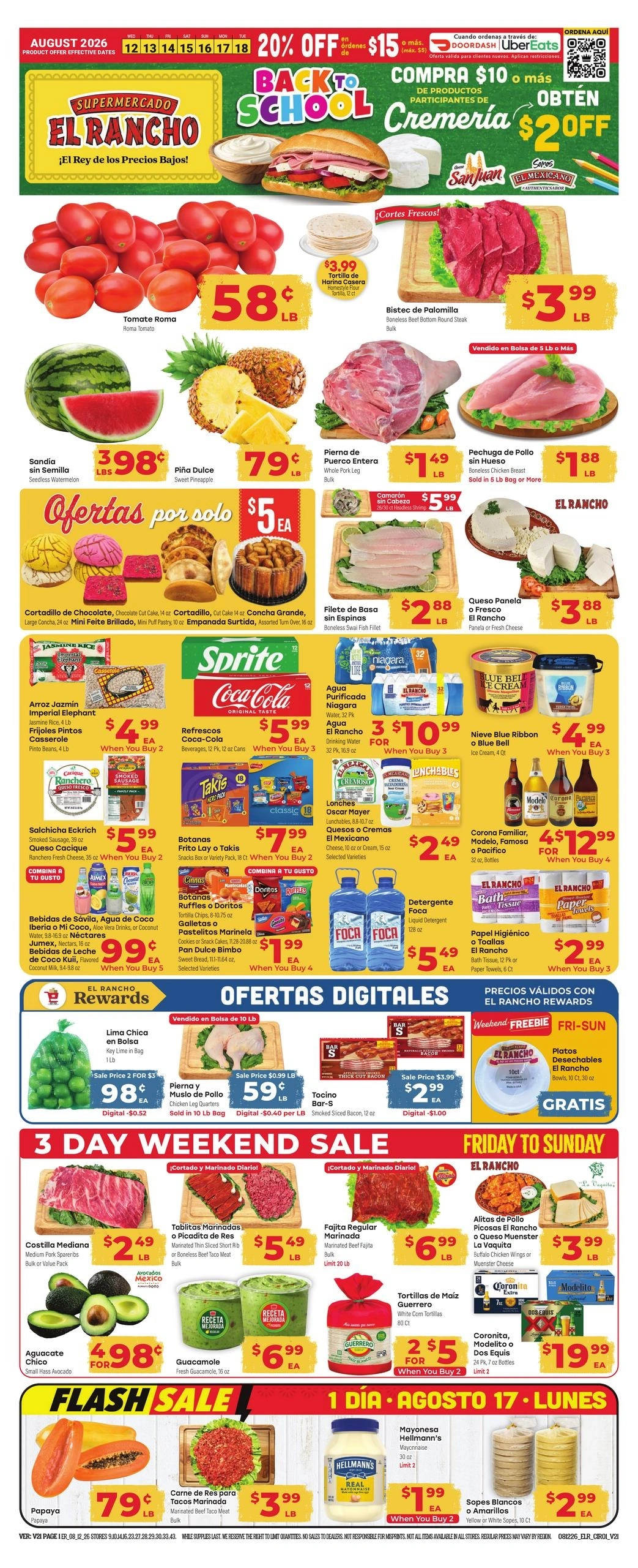 El Rancho Supermercado flyer page 1