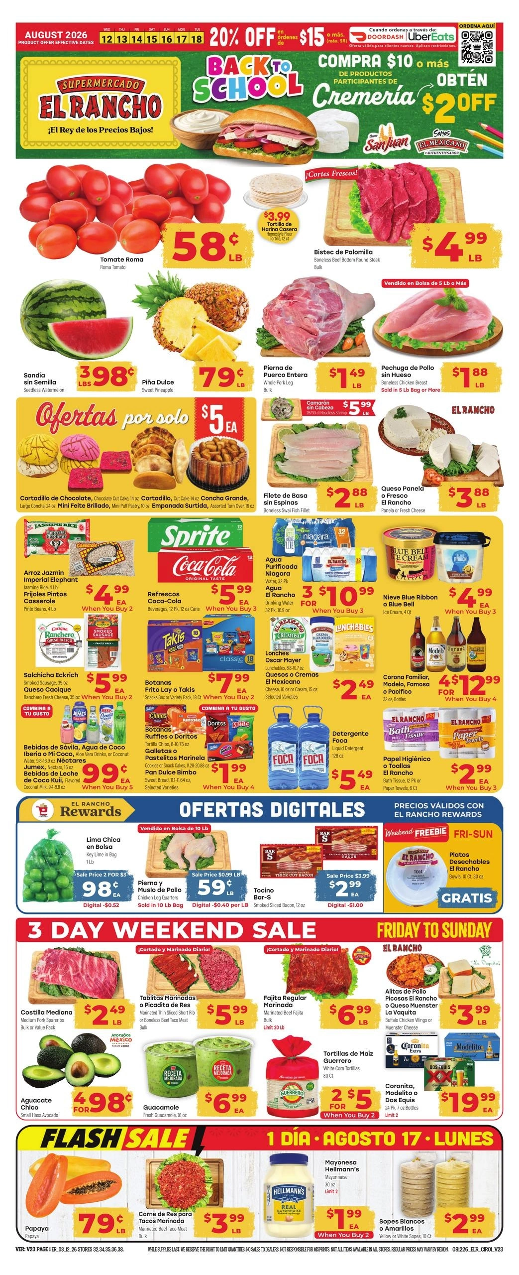 El Rancho Supermercado flyer page 1