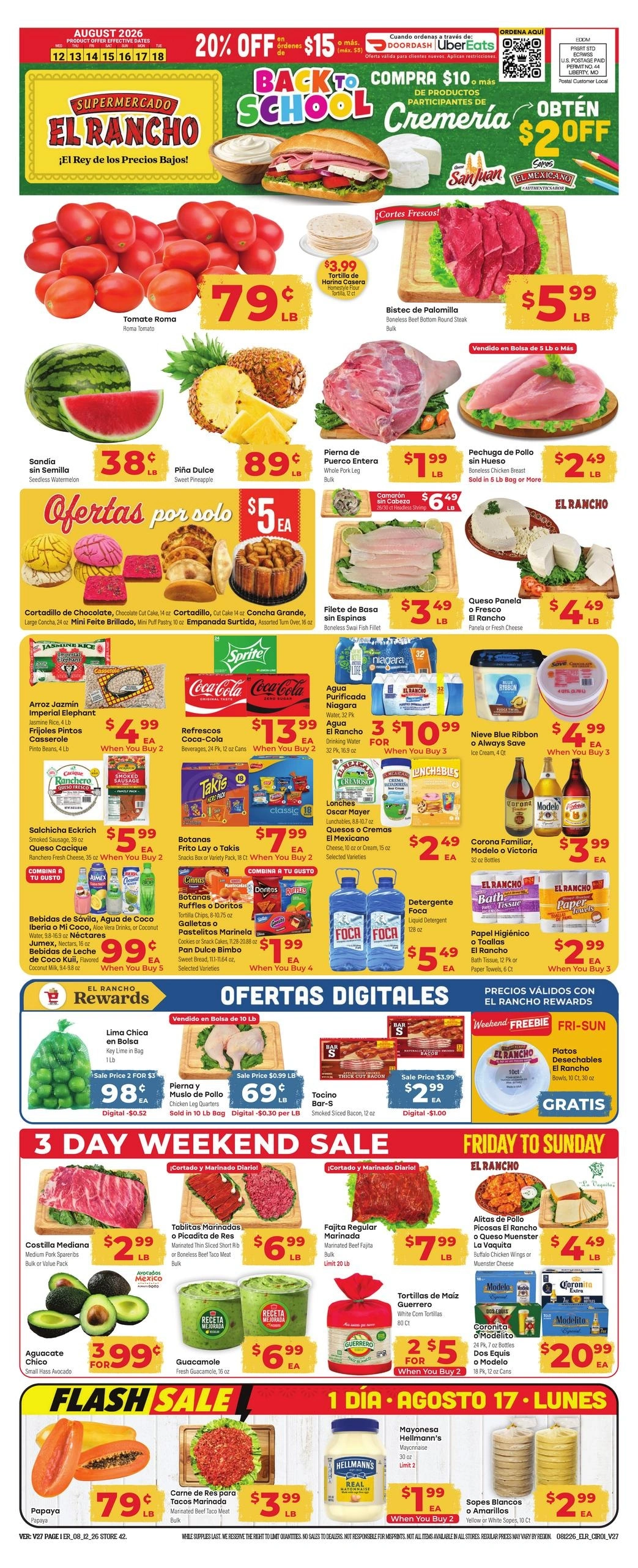 El Rancho Supermercado flyer page 1