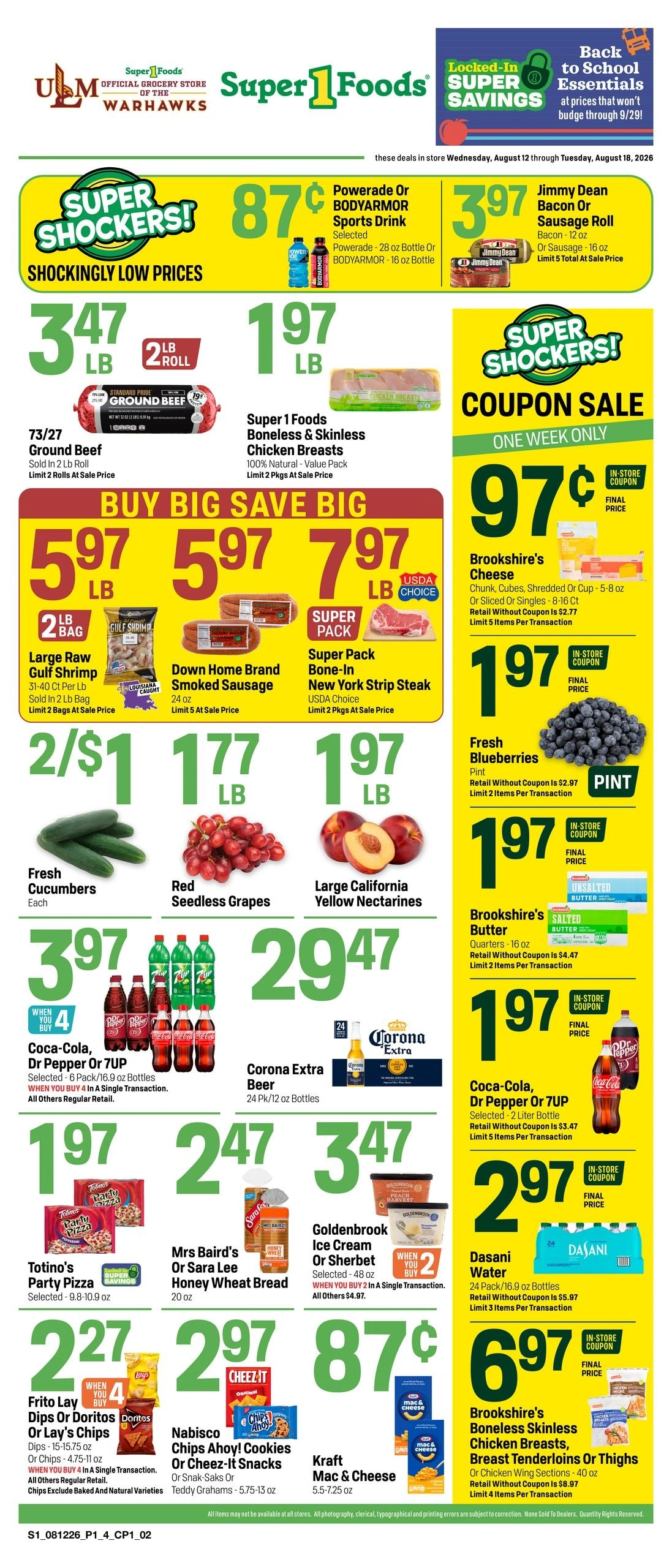 Super 1 Foods & Discount Pharmacy flyer page 1