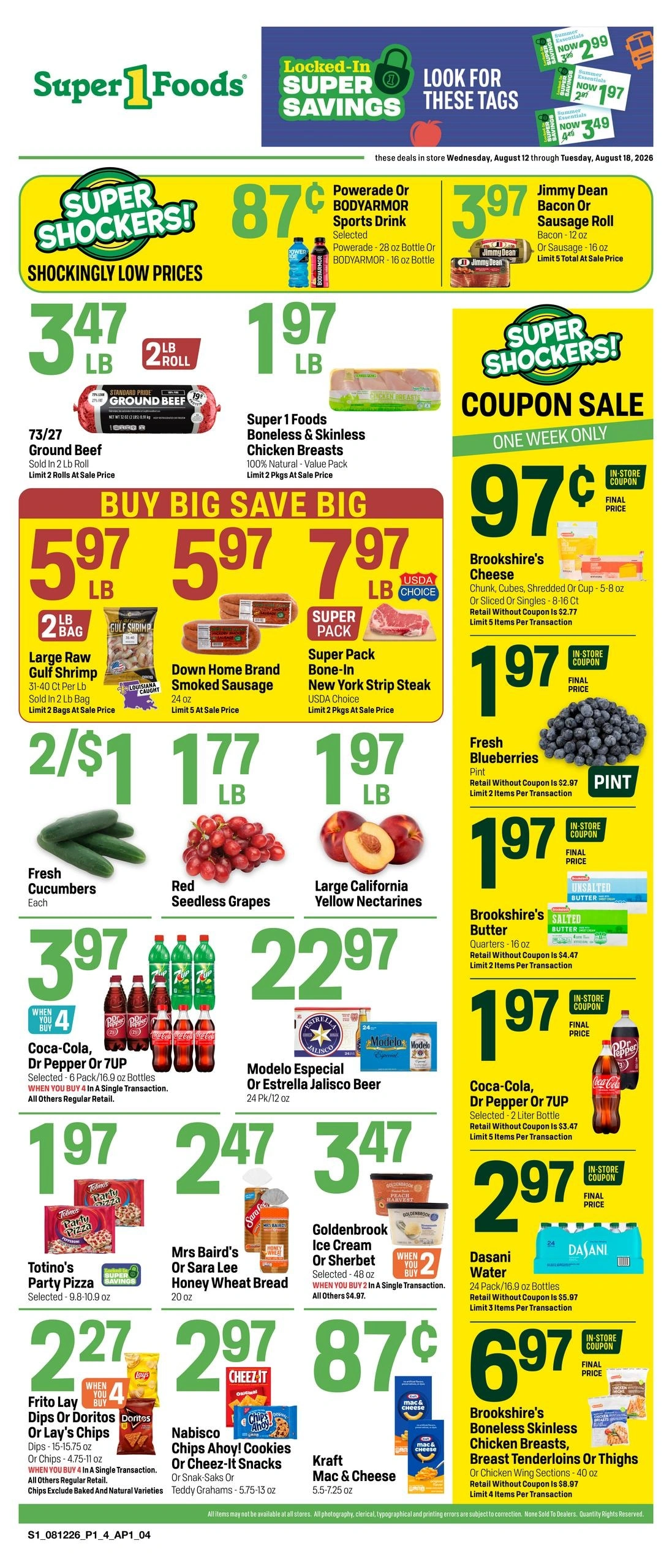 Super 1 Foods & Discount Pharmacy flyer page 1