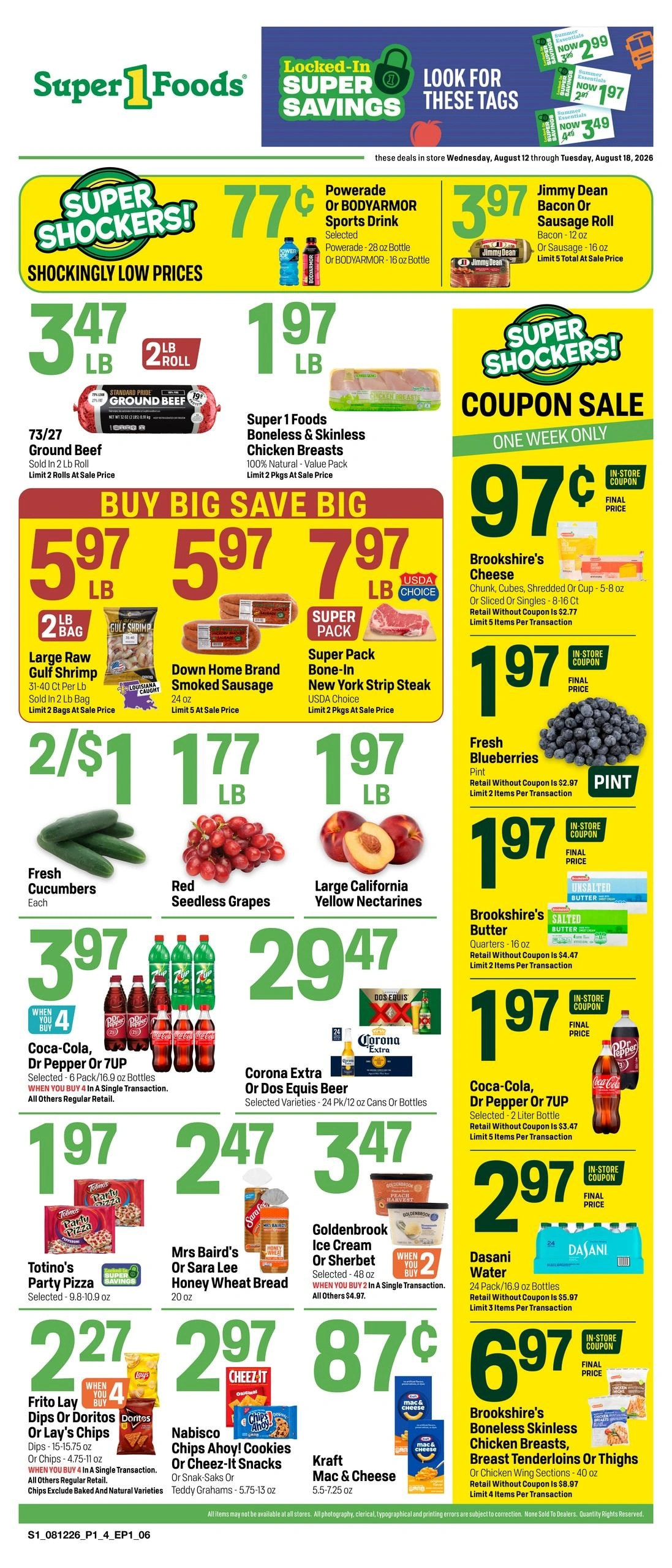 Super 1 Foods & Discount Pharmacy flyer page 1